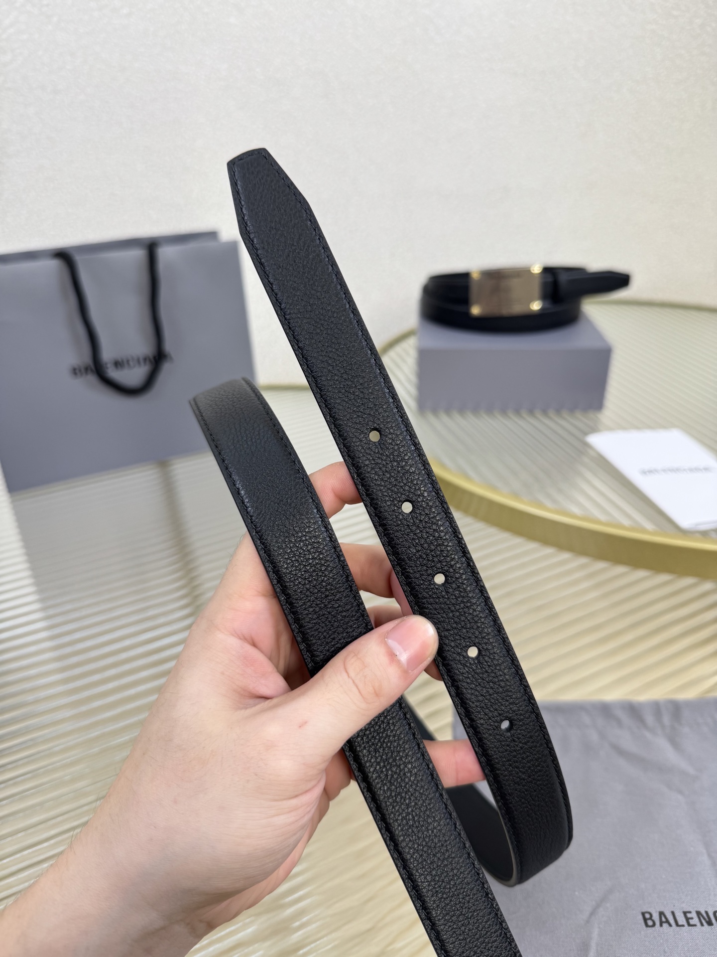 발렌시아가 카프스킨 빈티지 황동 장식 벨트 상세 이미지 8