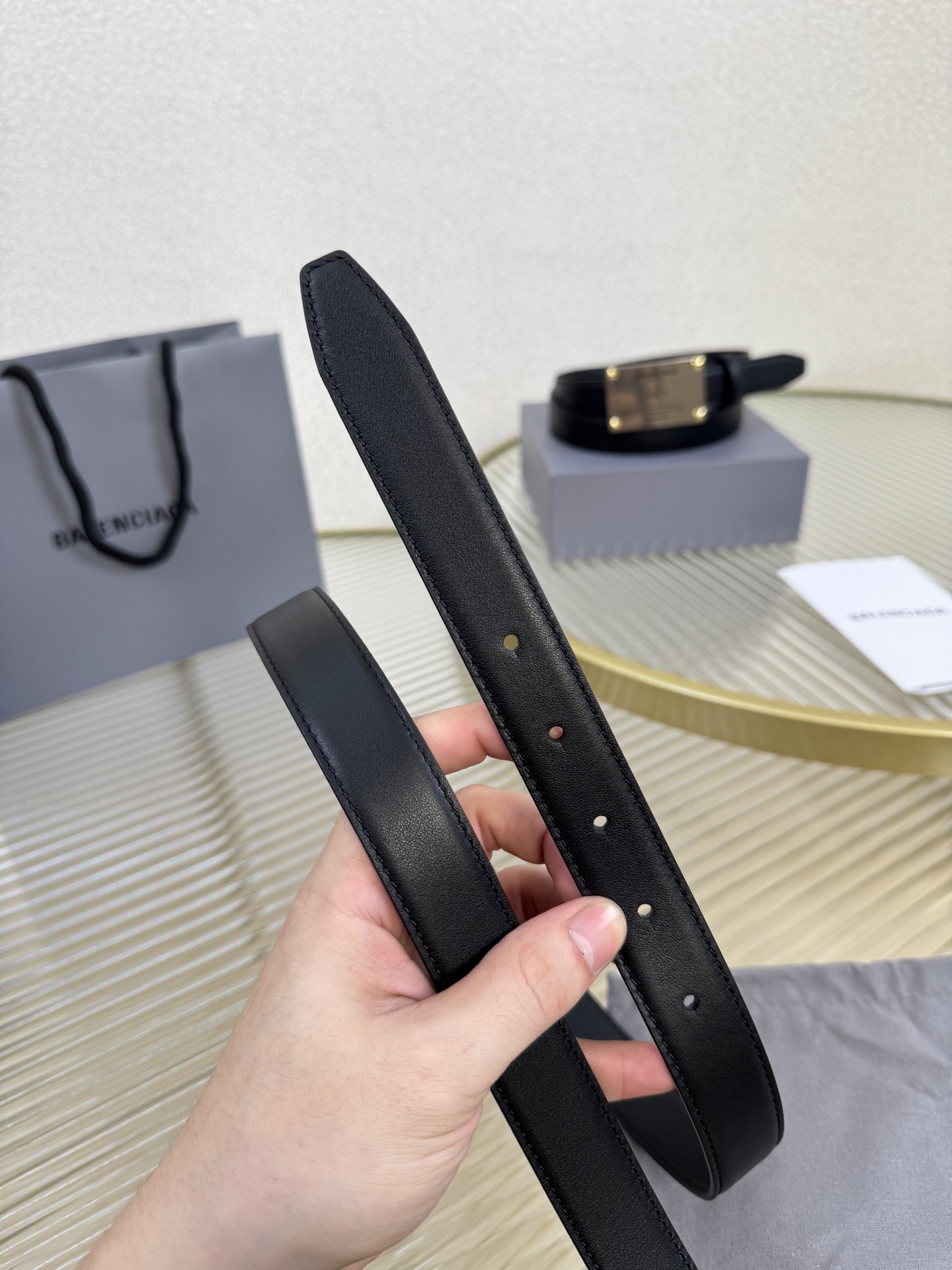 발렌시아가 카프스킨 빈티지 황동 장식 벨트 상세 이미지 7