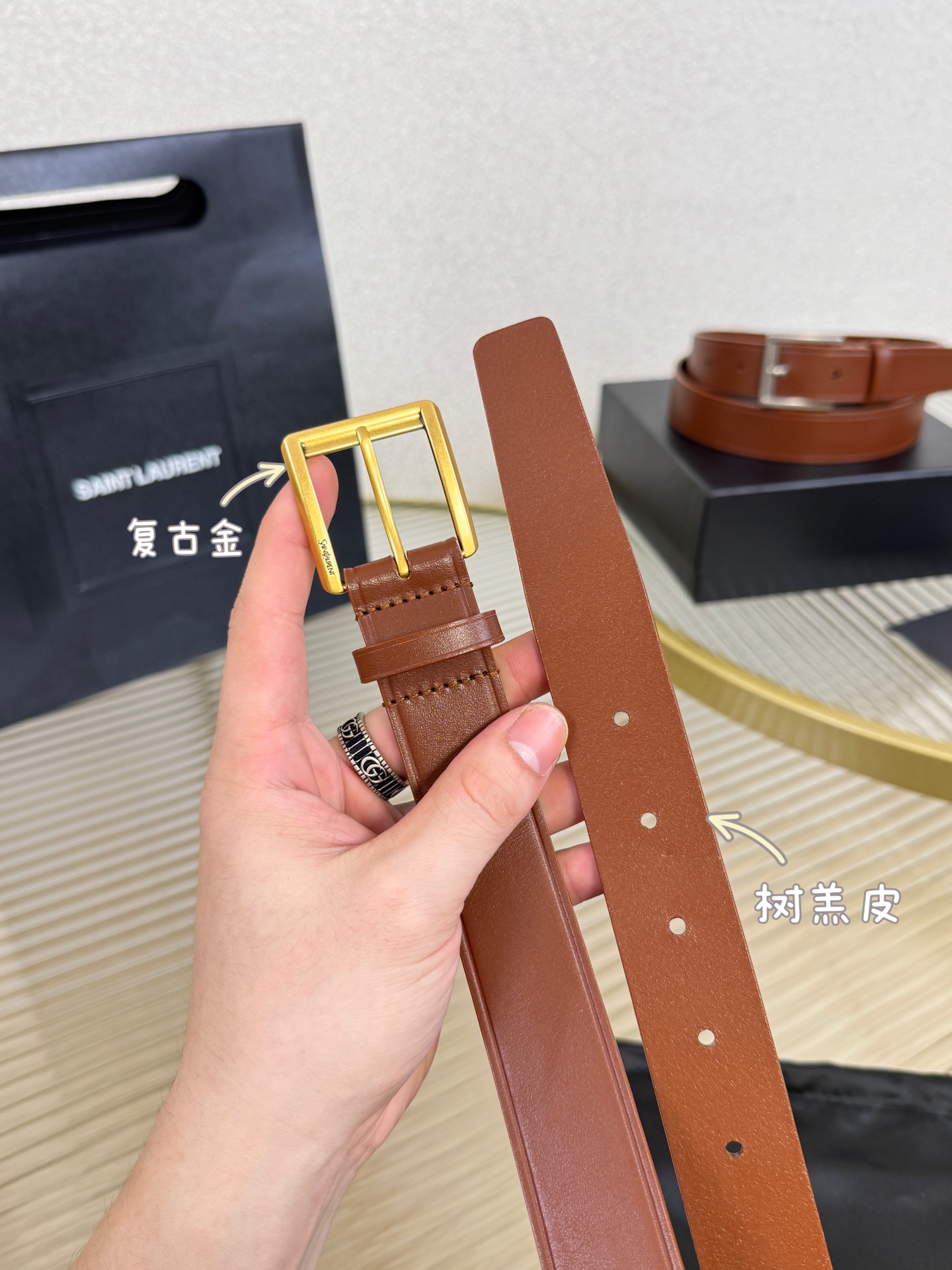 2025 开春秀款Saint Laurent 圣罗兰女士腰带皮带 原厂真金电渡扣头，意大利原厂皮，宽3.0cm，代购级。🅿️170