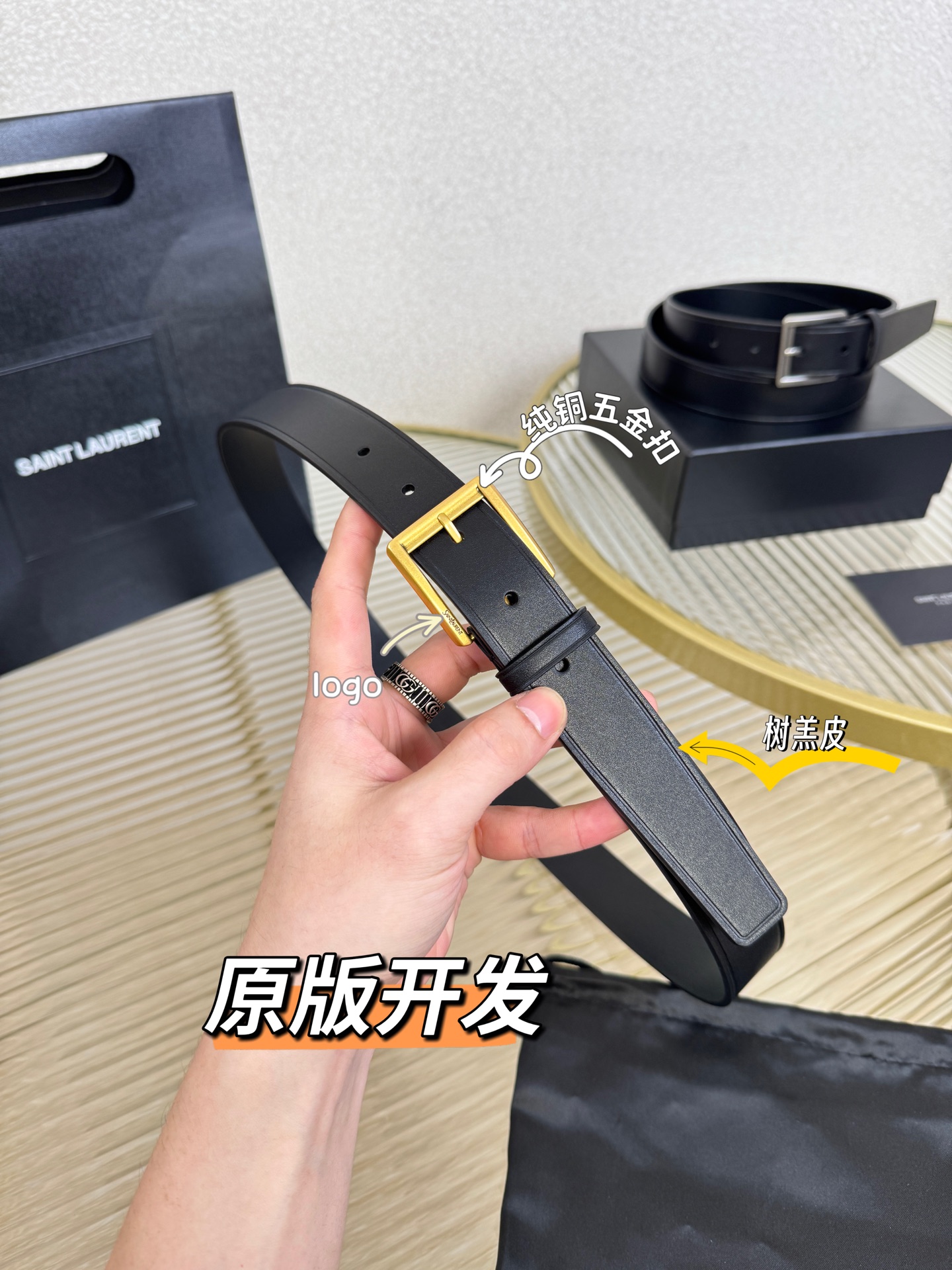 2025 开春秀款Saint Laurent 圣罗兰女士腰带皮带 原厂真金电渡扣头，意大利原厂皮，宽3.0cm，代购级。🅿️170