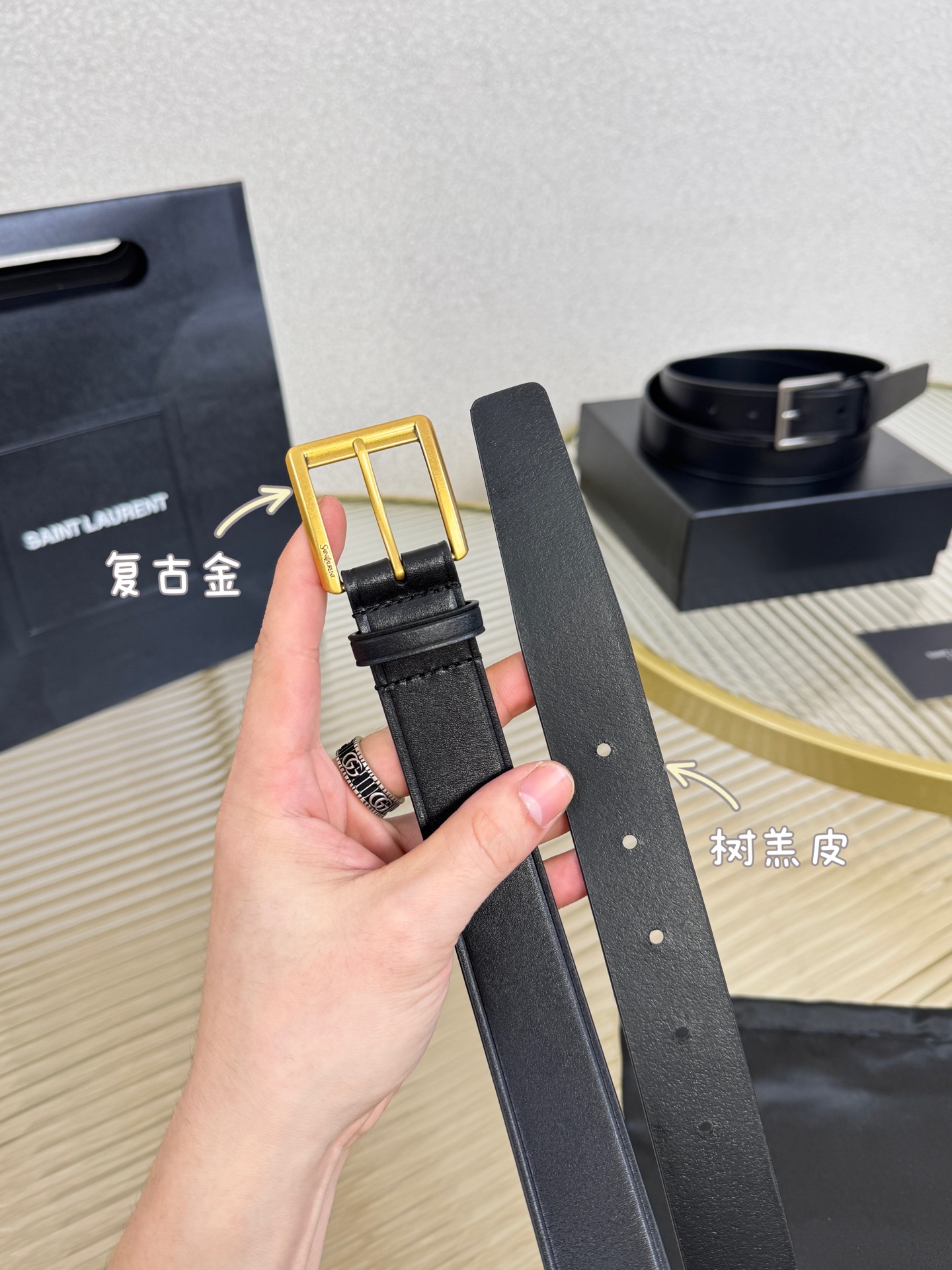 2025 开春秀款Saint Laurent 圣罗兰女士腰带皮带 原厂真金电渡扣头，意大利原厂皮，宽3.0cm，代购级。🅿️170