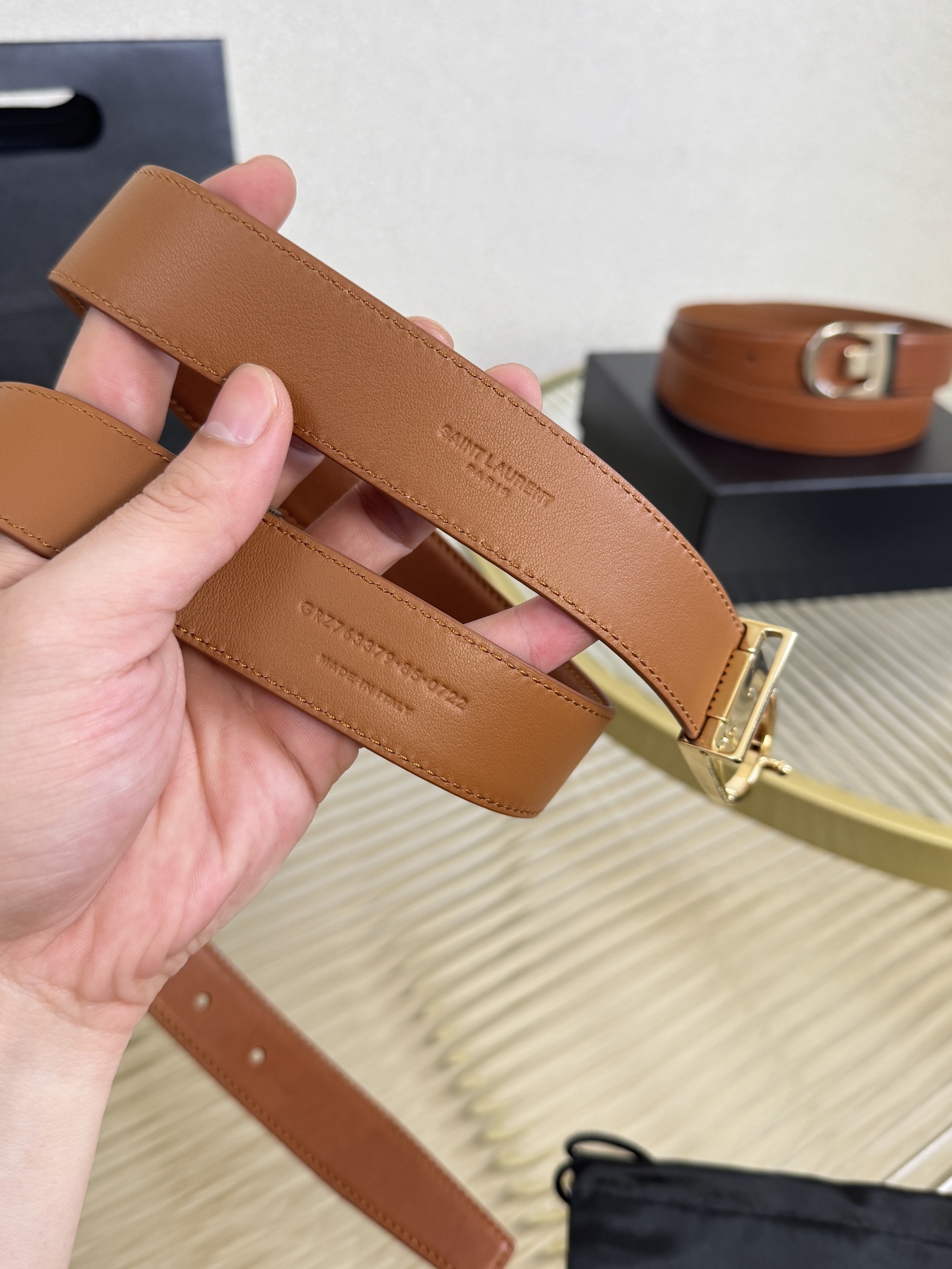 2025 开春秀款Saint Laurent 圣罗兰女士腰带皮带 原厂真金电渡扣头，意大利原厂皮，宽3.