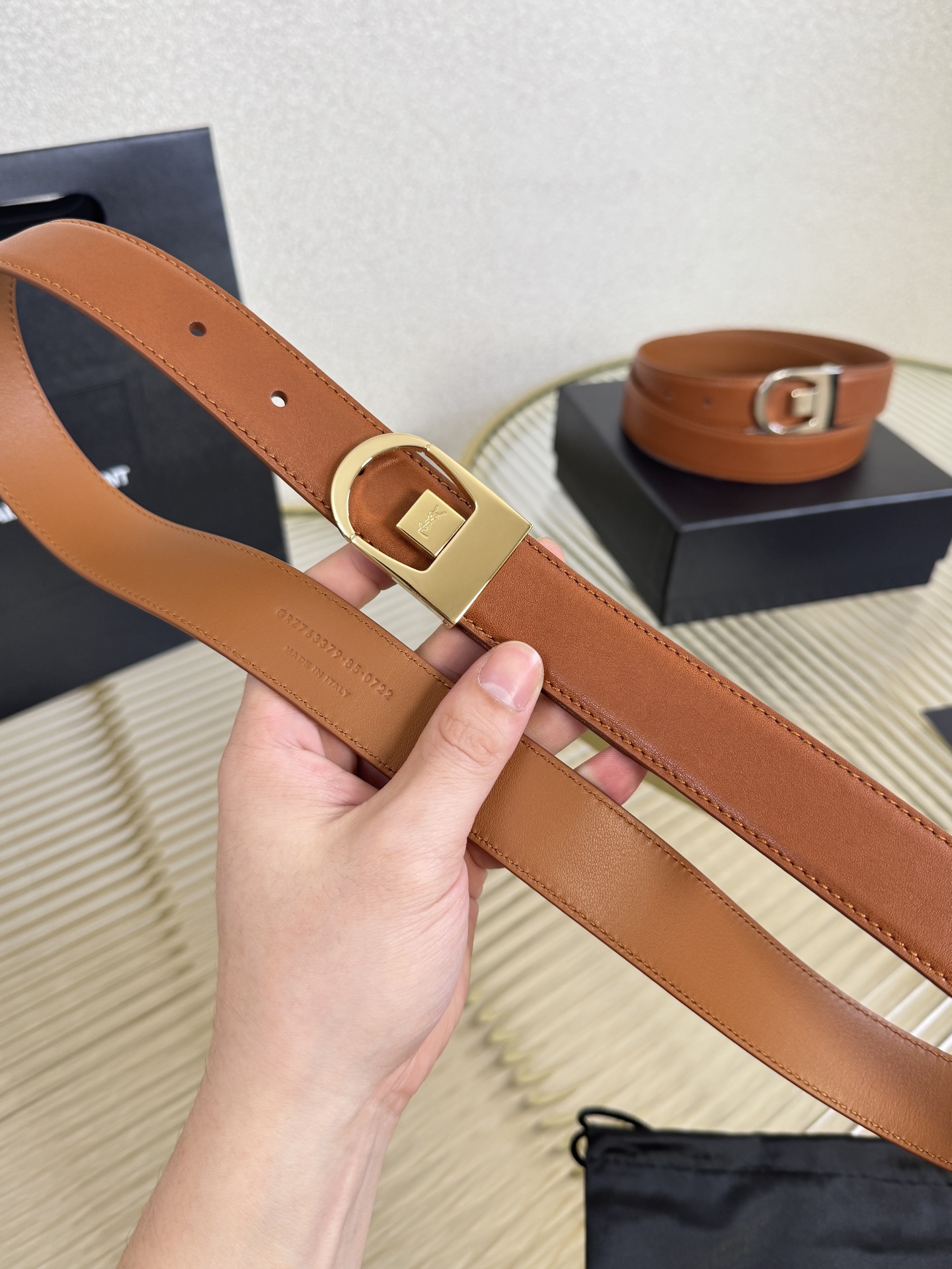 2025 开春秀款Saint Laurent 圣罗兰女士腰带皮带 原厂真金电渡扣头，意大利原厂皮，宽3.