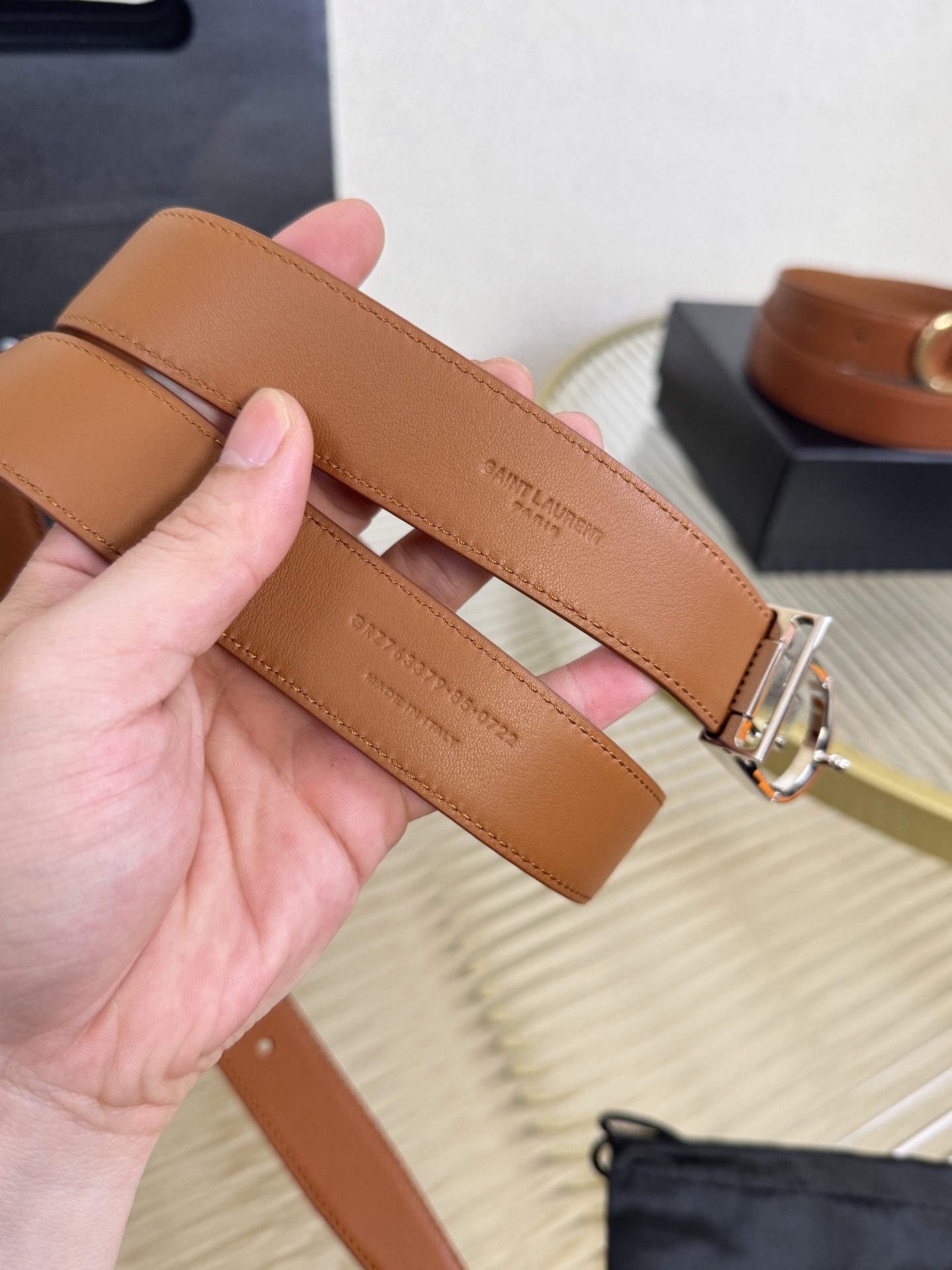 2025 开春秀款Saint Laurent 圣罗兰女士腰带皮带 原厂真金电渡扣头，意大利原厂皮，宽3.