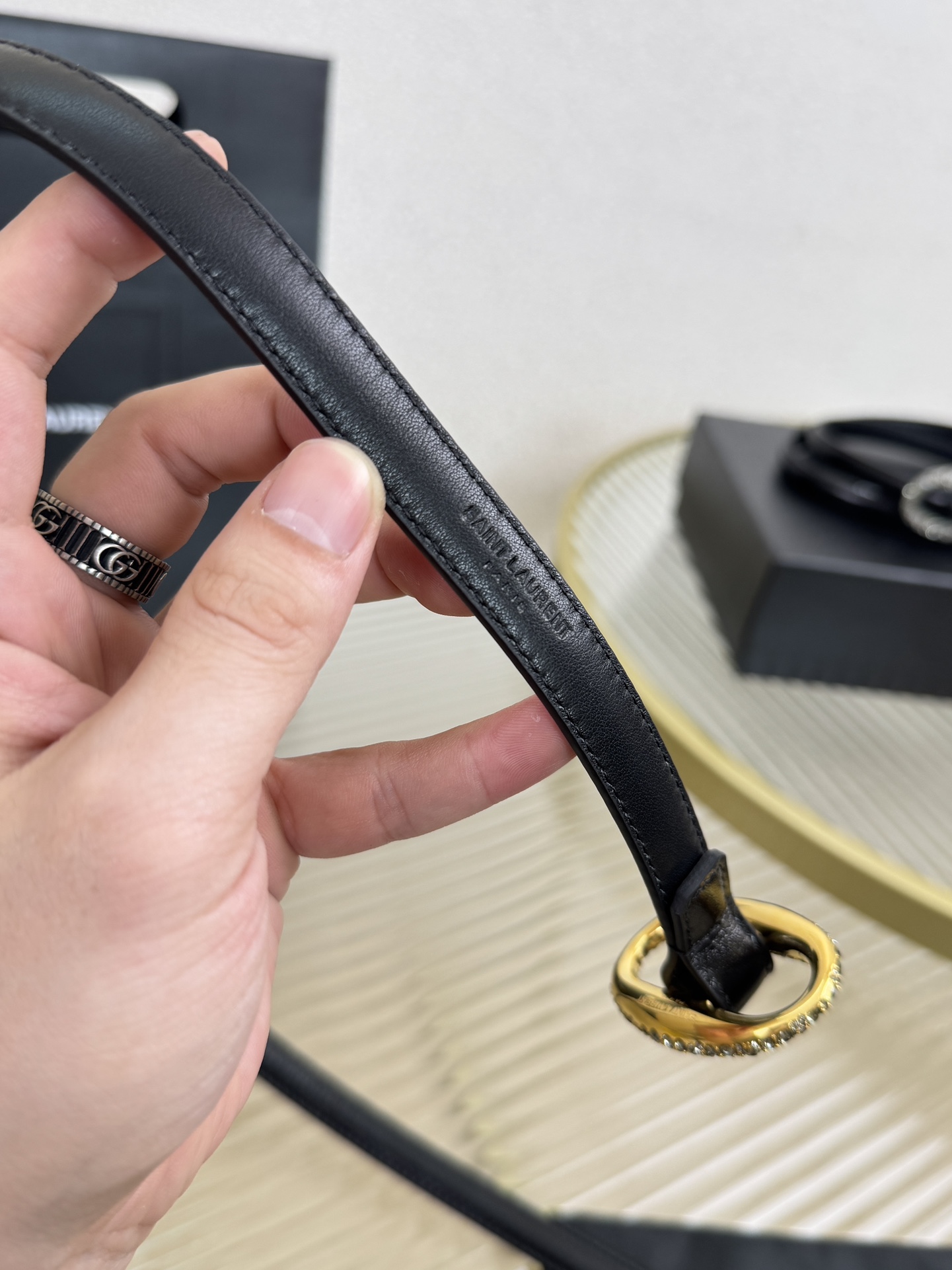 2026 开春秀款Saint Laurent 圣罗兰女士腰带皮带 原厂真金电渡扣头，意大利原厂皮，宽1.