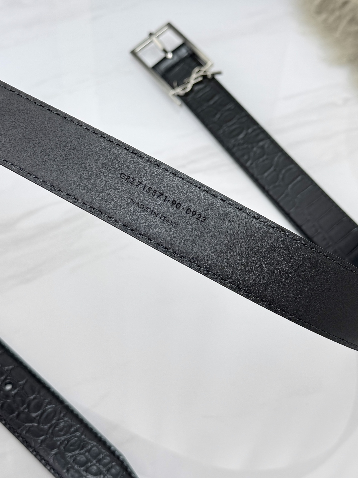 Saint Laurent 圣罗兰女士腰带皮带 原厂真金电渡扣头，意大利原厂皮，宽3.0cm，代购级。