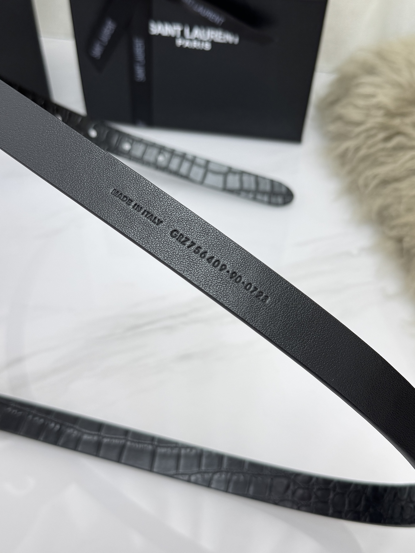 Saint Laurent 圣罗兰女士腰带皮带 原厂真金电渡扣头，意大利原厂皮，宽2.0cm，代购级。
