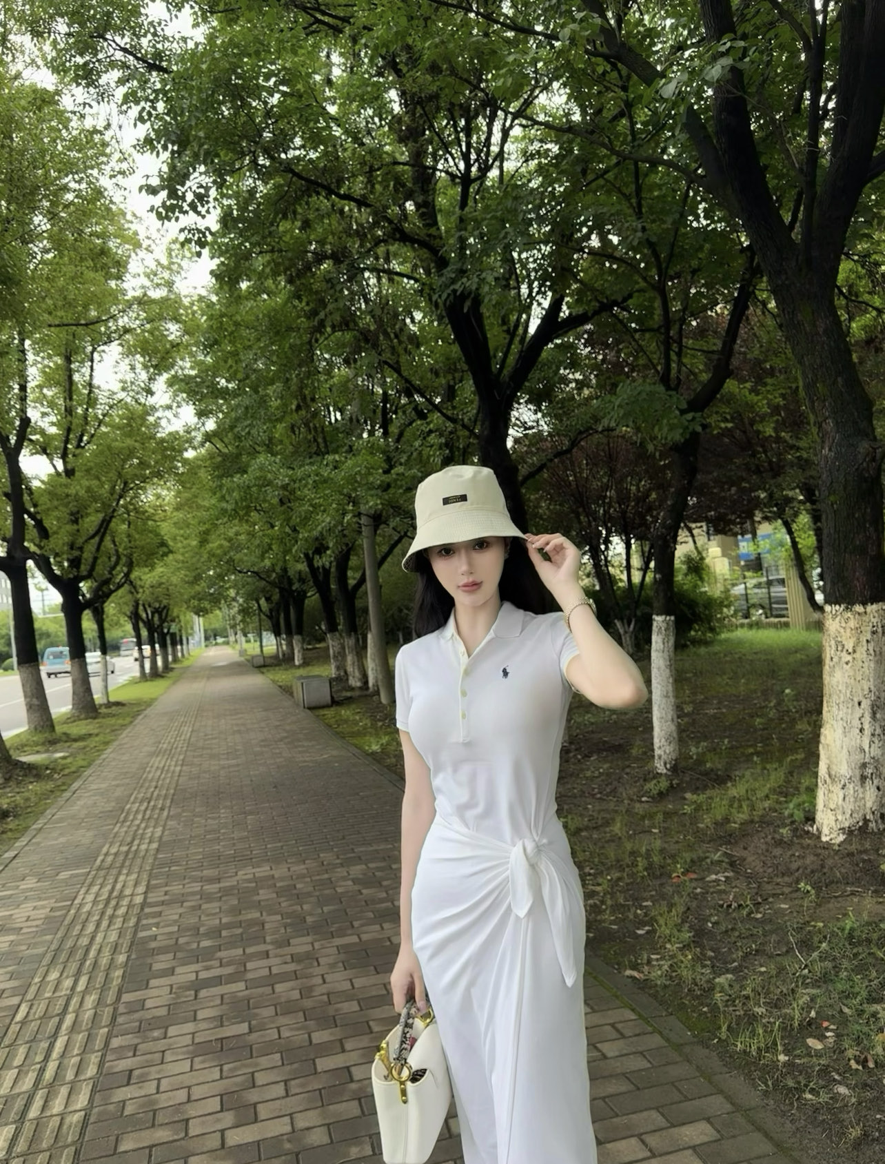 拉夫 36夏季新款 系带Polo连衣裙 经典Polo领+胸前小马刺绣 辨识度超高!腰部绑带设计 轻松收腰