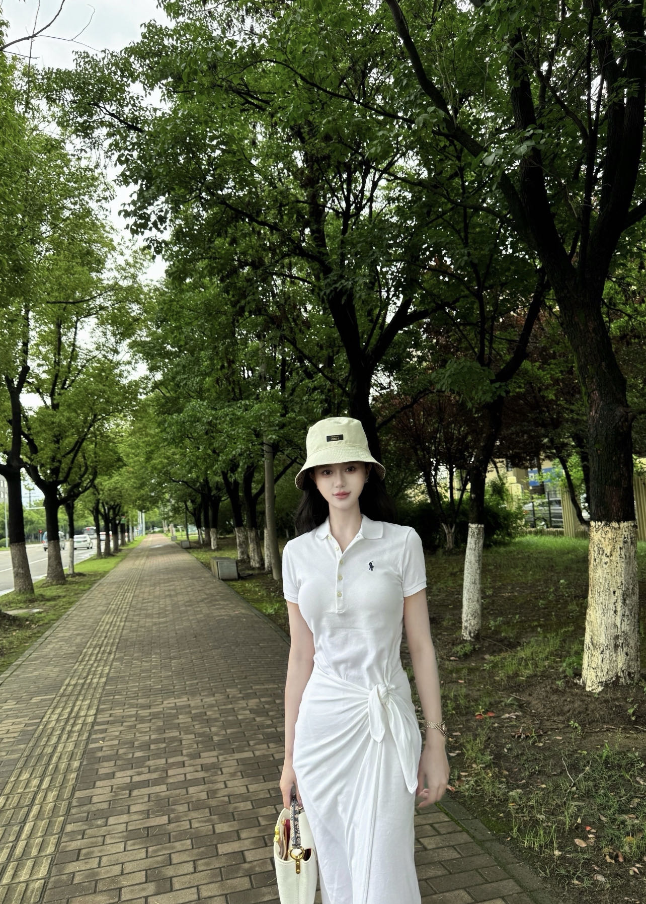 拉夫 36夏季新款 系带Polo连衣裙 经典Polo领+胸前小马刺绣 辨识度超高!腰部绑带设计 轻松收腰
