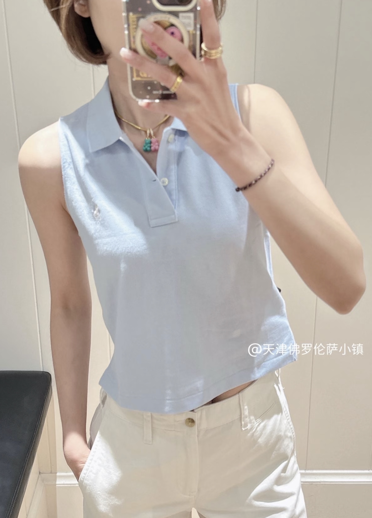 拉夫 26夏季新款 无袖Polo背心 标志性翻领+三粒扣门襟 左胸小马刺绣logo超有辨识度 轻松打造”