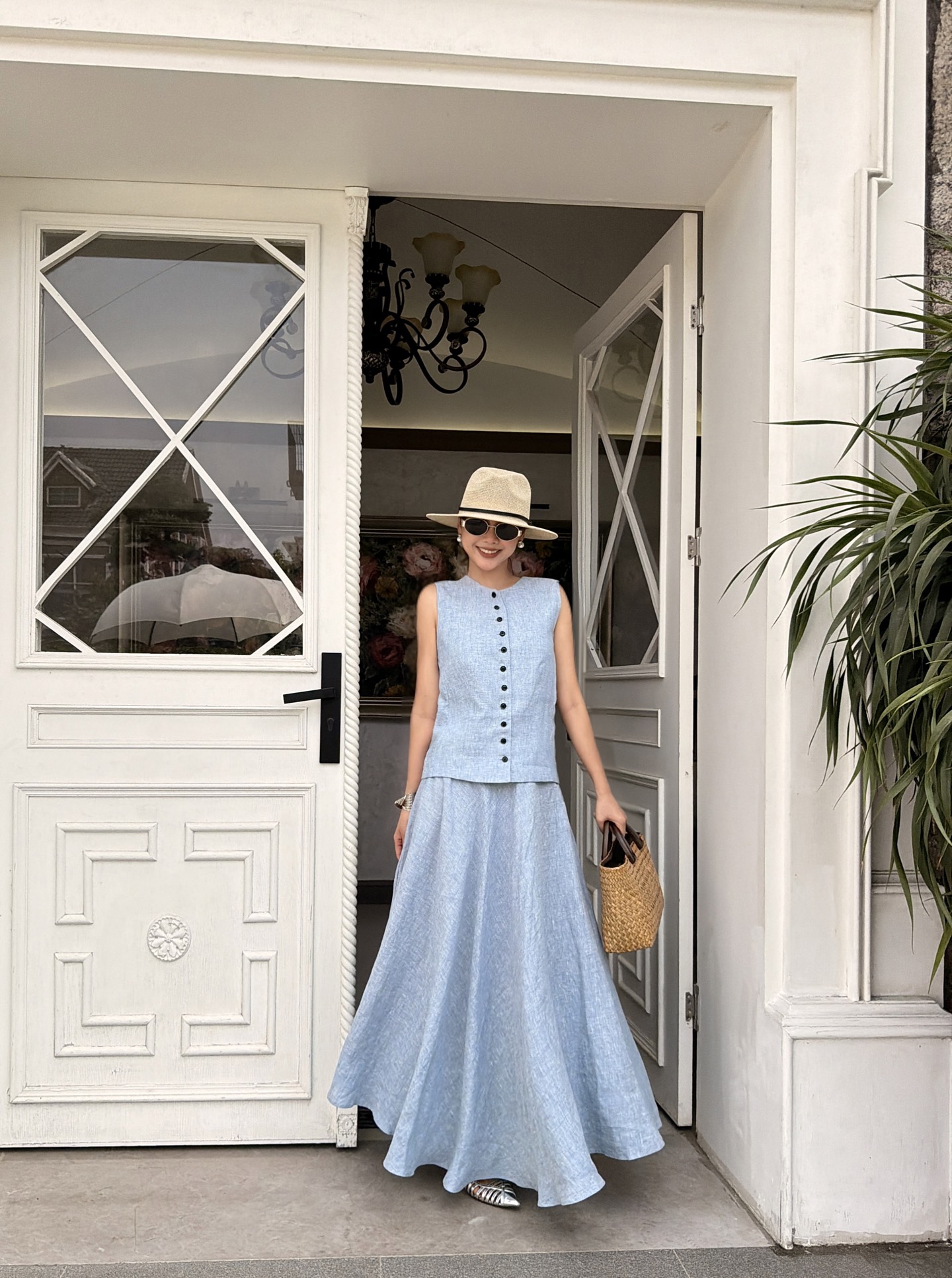 LP 夏季新款 亚麻无袖马甲 单排扣设计 简约优雅 通勤日常都能轻松驾驭 亚麻材质透气舒适 夏天穿超清爽