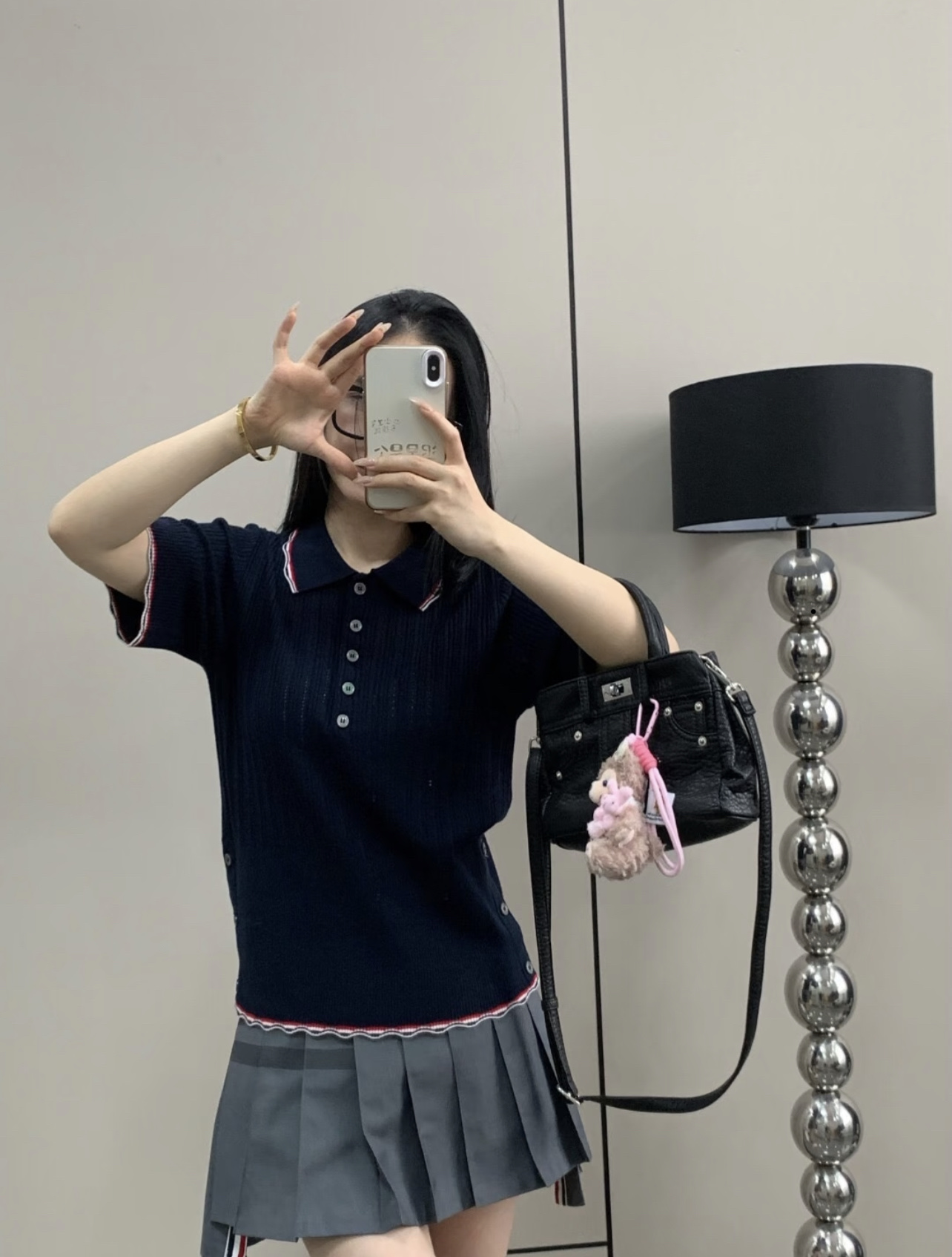 TB 26早秋新款 撞色针织短袖 红白蓝撞色条纹点缀领口和袖口 学院风满满 正肩剪裁+收腰设计 显瘦又修