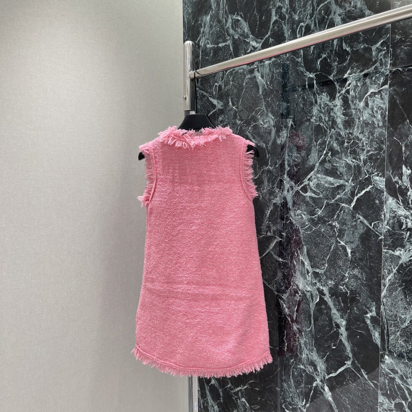 Louis Vuitton Pink Textured Sleeveless Dress