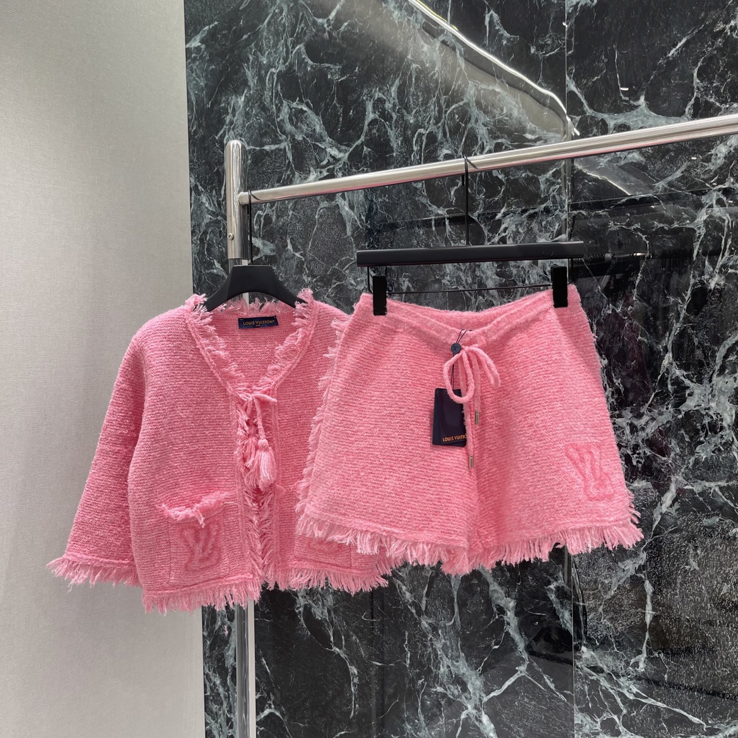 Louis Vuitton Pink Textured Shorts