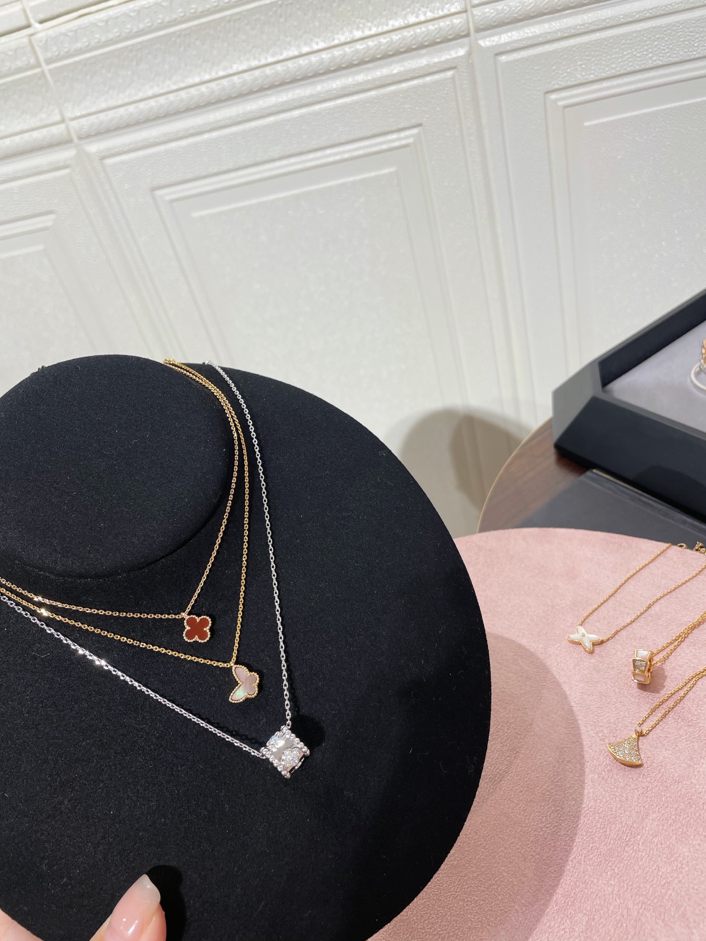 Cartier 까르띠에 더블 링 버클 목걸이 CNC 정밀 조각 이탈리아 맞춤 체인 - 최상급 품질