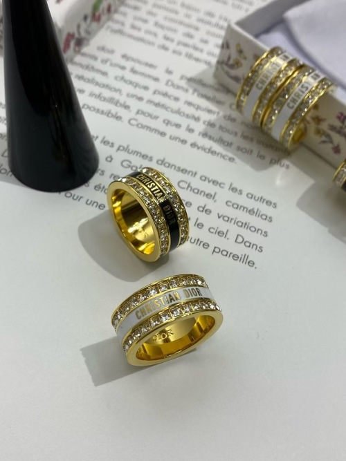 Di0r 25 Series Letter Oil Drop Ring - High-End, Stylish, and Simple 1 Di0r 25 Series Letter Oil Drop Ring - High-End, Stylish, and Simple