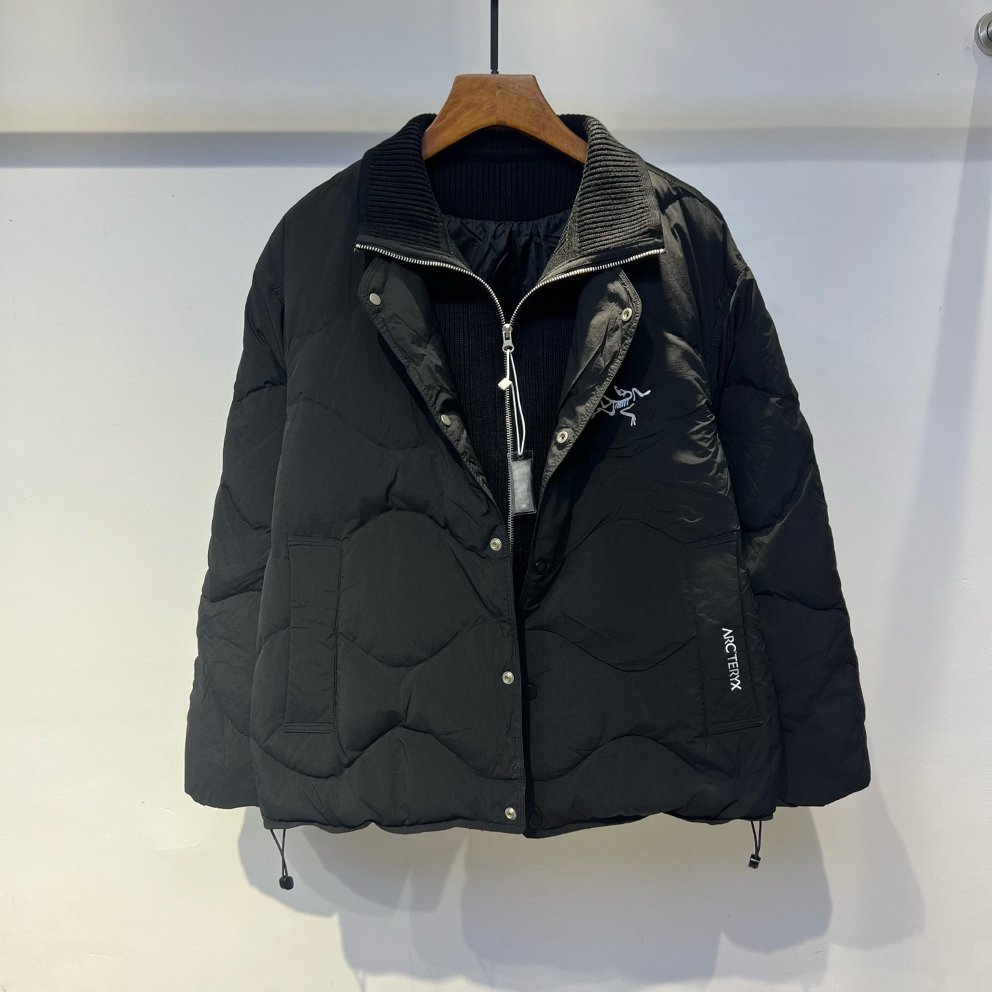 羽绒服 鸟 2025冬季新款羽绒服 加厚冬季保暖神器 走秀款 最近图案搭配假两件设计 简单百搭经典 细节