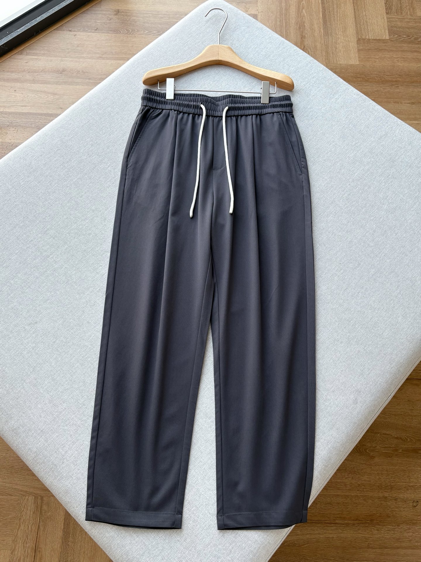 Saint Laurent Dark Gray Drawstring Pants