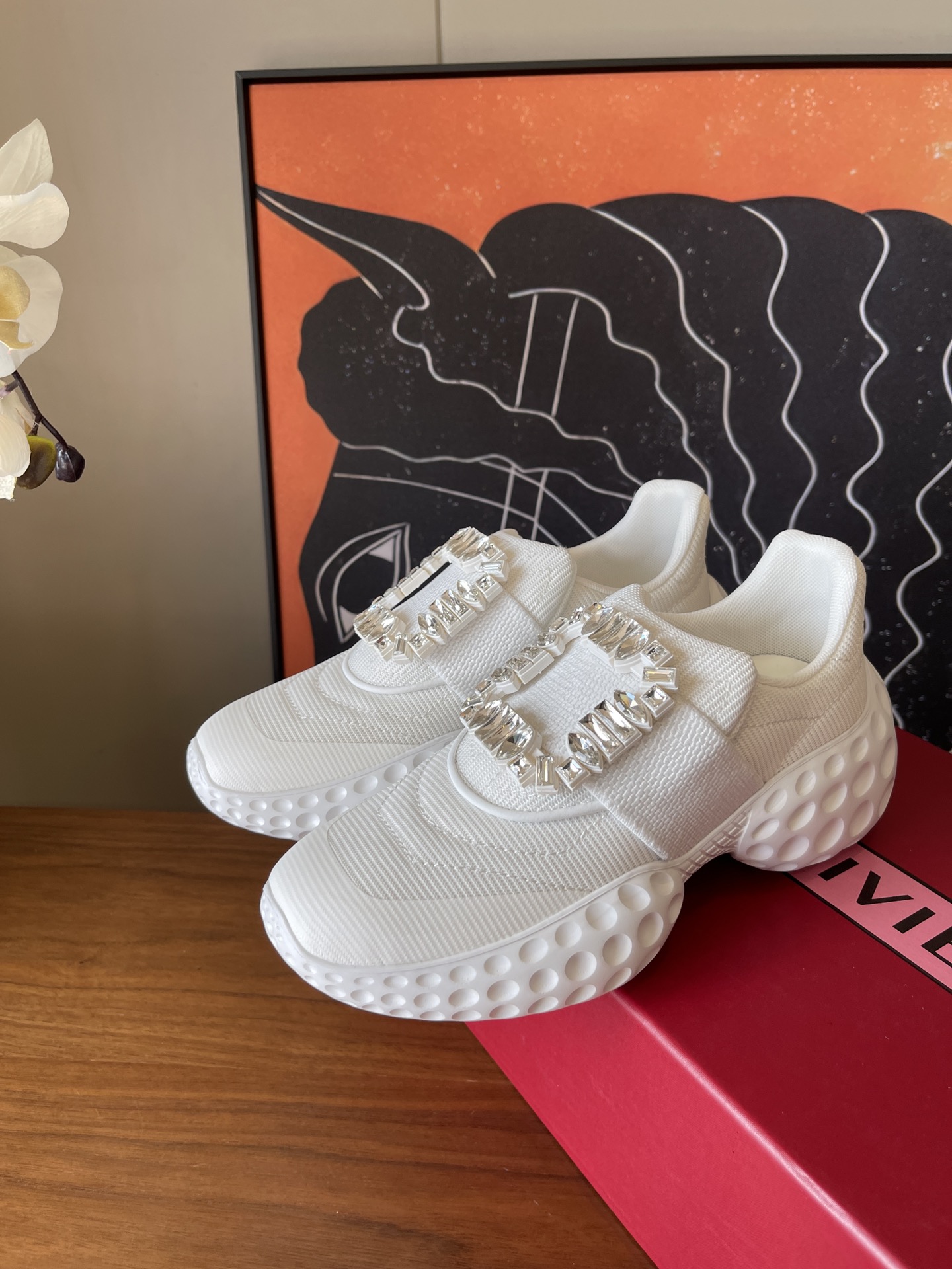 NO:460059,Top quality Roger Viv** honeycomb sole sneakers // textile dough sheep// rubber foam sole // size35/36/37/38/39/order 40/No return/replacement, casual shoes/sports shoes, roger vivier, sneakers19860909顶级品质 Roger Viv**蜂窝底运动鞋//纺织面羊里//橡胶发泡底// size35/36/37/38/39/订40/不退换,休闲鞋/运动鞋,roger vivier,sneakers,Women's Shoes