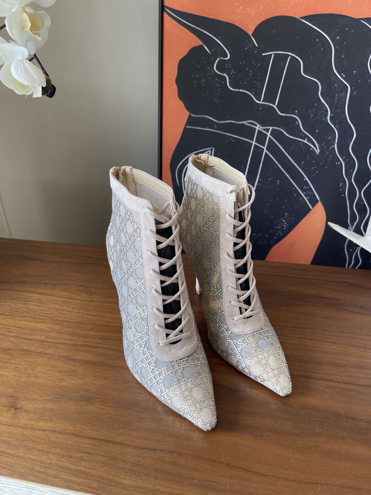 NO:477603,Top Christian D** new mesh diamond boots/heel about 9.5cm genuine leather sole//gift box size35/36/37/38/39/ (order 40/41/no return), boots, boots19860909顶Christian D**新款网钻短靴/跟约9.5cm真皮底//礼盒装 size35/36/37/38/39/（订40/41/不退换）,靴子,boots,Women's Shoes