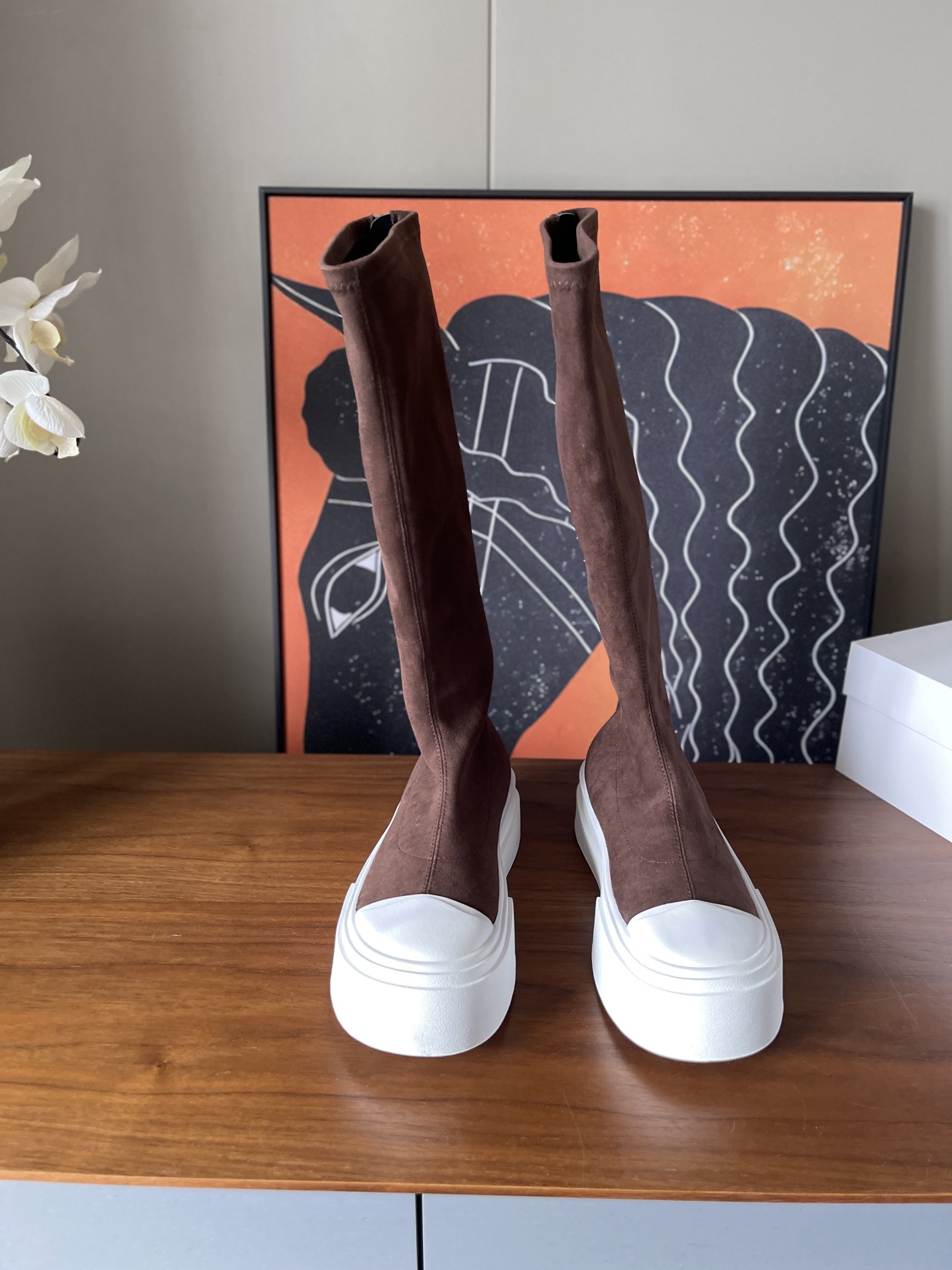NO:616980,The top version made in Dongguan The row elastic boots made in Dongguan // elastic suede rubber sole // size 35/36/37/38/39/ 40 non-returnable, boots, boots19860909莞产顶级版本 莞产the row弹力靴//弹力绒面橡胶底// size35/36/37/38/39/定40不退换,靴子,boots,Women's Shoes
