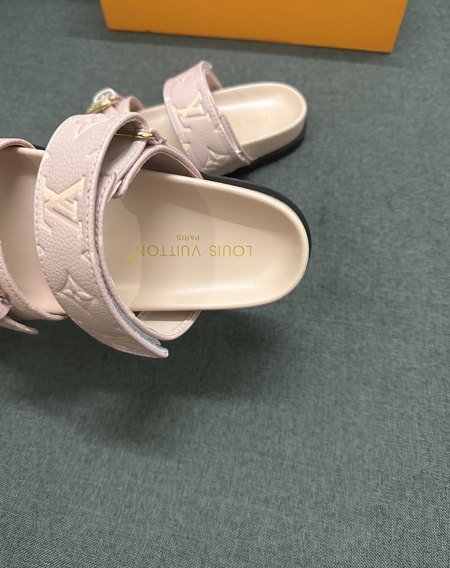 Louis Vuitton Women's Pastel Pink Leather Sandals with Iconic LV Monogram 5 i1741971351267 7561 0 5