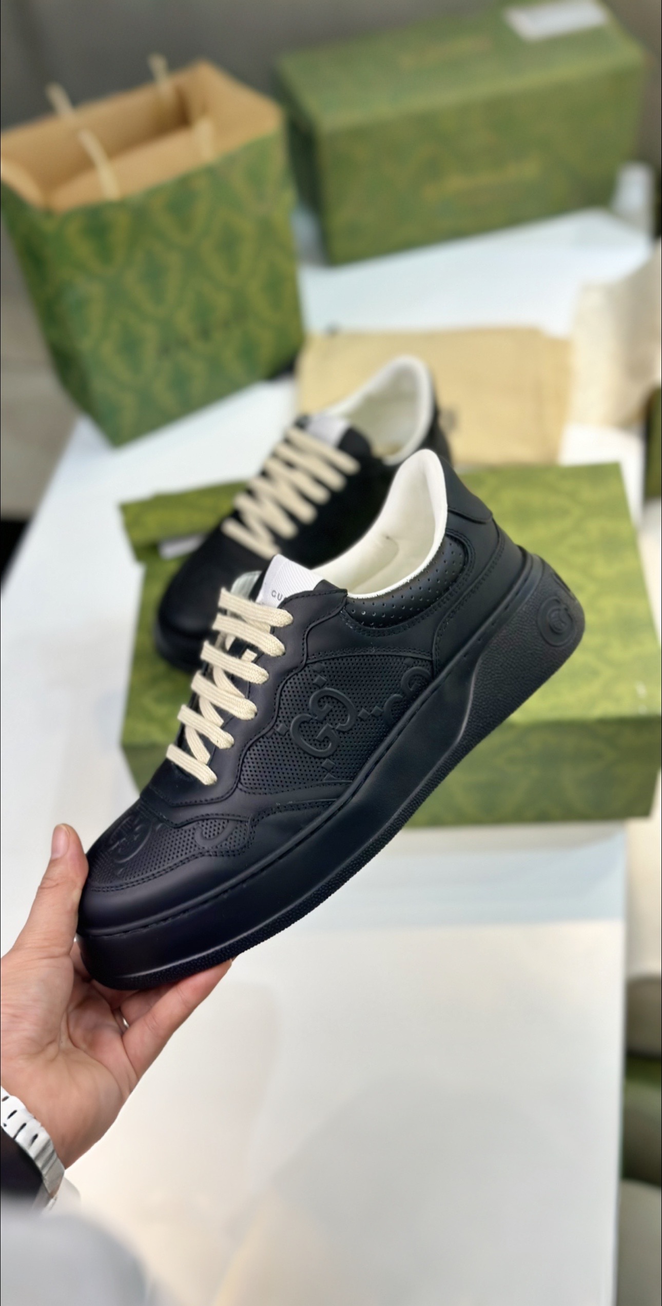 Top Edition Sneakers: Oil-Side Process, White Leather, Zirconium Fabric, TPU Base - 图片 2