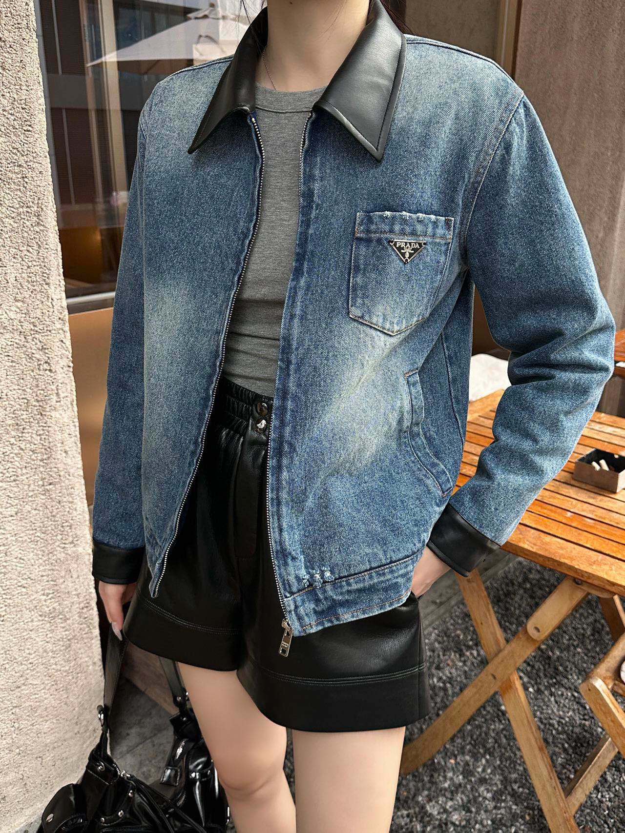 Denim Jacket with Leather Collar - Stylish & Trendy Fall/Winter Collection 2 i1732623435 8072 4