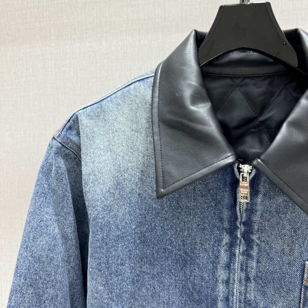 Denim Jacket with Leather Collar - Stylish & Trendy Fall/Winter Collection 4 i1732630018 8806 6