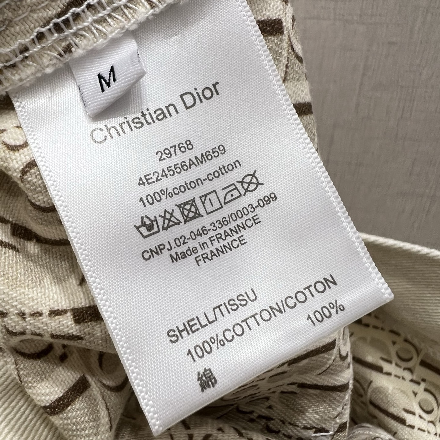 Dior 2025 Spring/Summer Apricot Hem Printed Rolled Edge Denim Shorts 10 i1745082919409 218 0 8