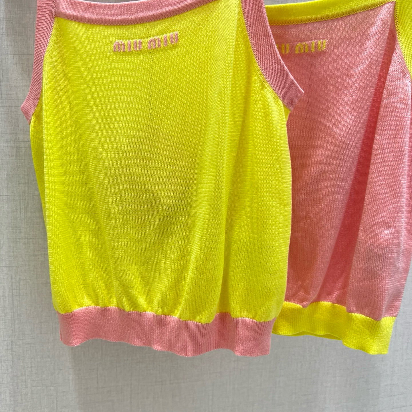 Miu Miu Sleeveless Wool Blend Tank Top with Logo 6 i1745418143436 6435 0 4