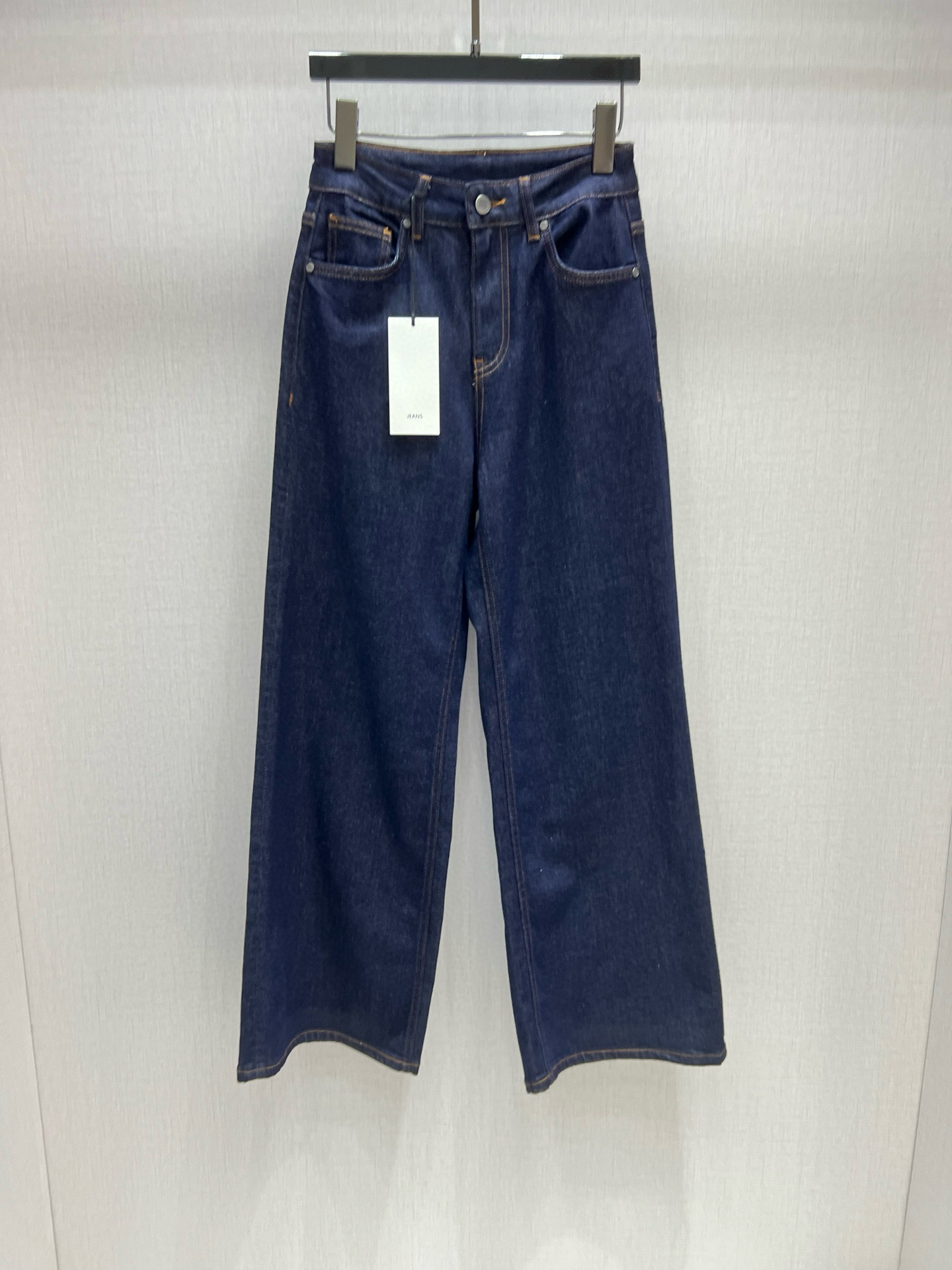 Classic Wide Leg Straight Jeans with Logo, Comfortable Mid-High Waist - Mi 2025 2 i1746017010509 7619 0 0