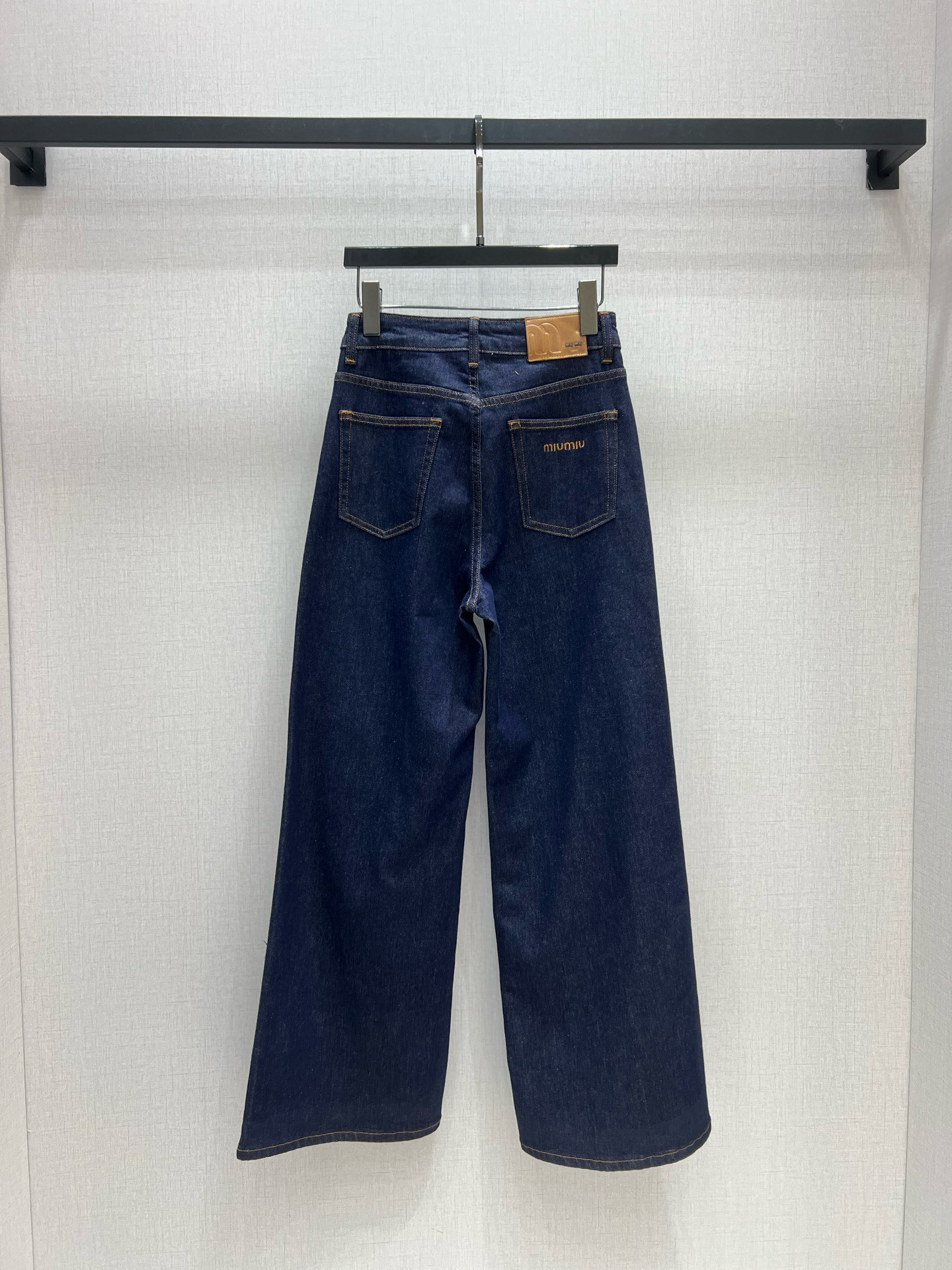 Classic Wide Leg Straight Jeans with Logo, Comfortable Mid-High Waist - Mi 2025 9 i1746017010818 8656 0 7