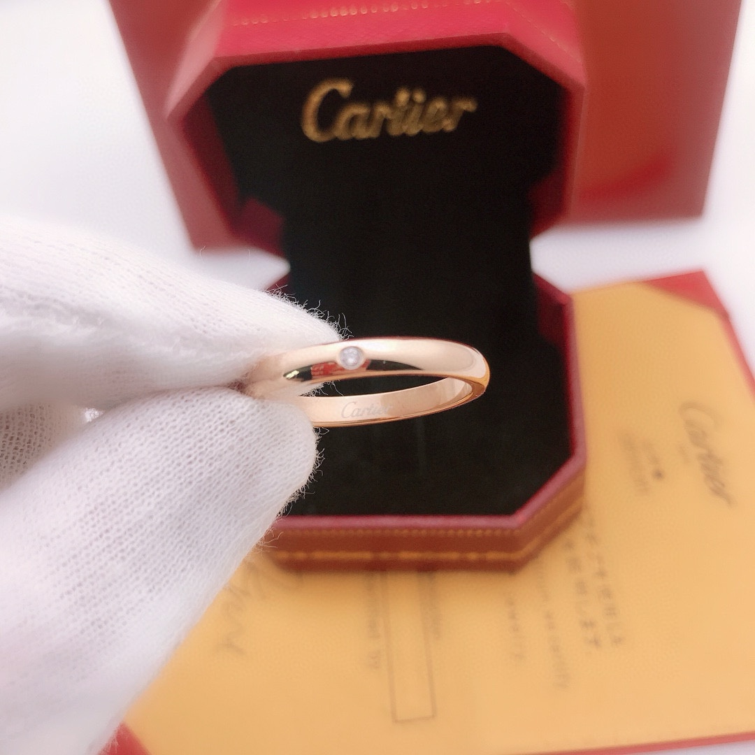 Cartier Jewelry Ring- Rose Gold Silver White