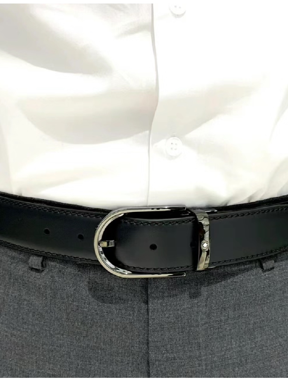 Montblanc Horseshoe Buckle Leather Belt - Comprehensive 3