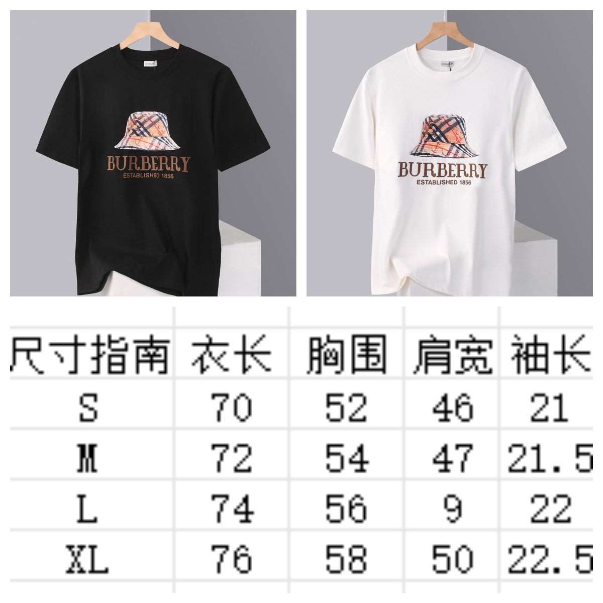 Burberry Printed Crewneck T-Shirt Tops, Fashionable Tee for Men and Women