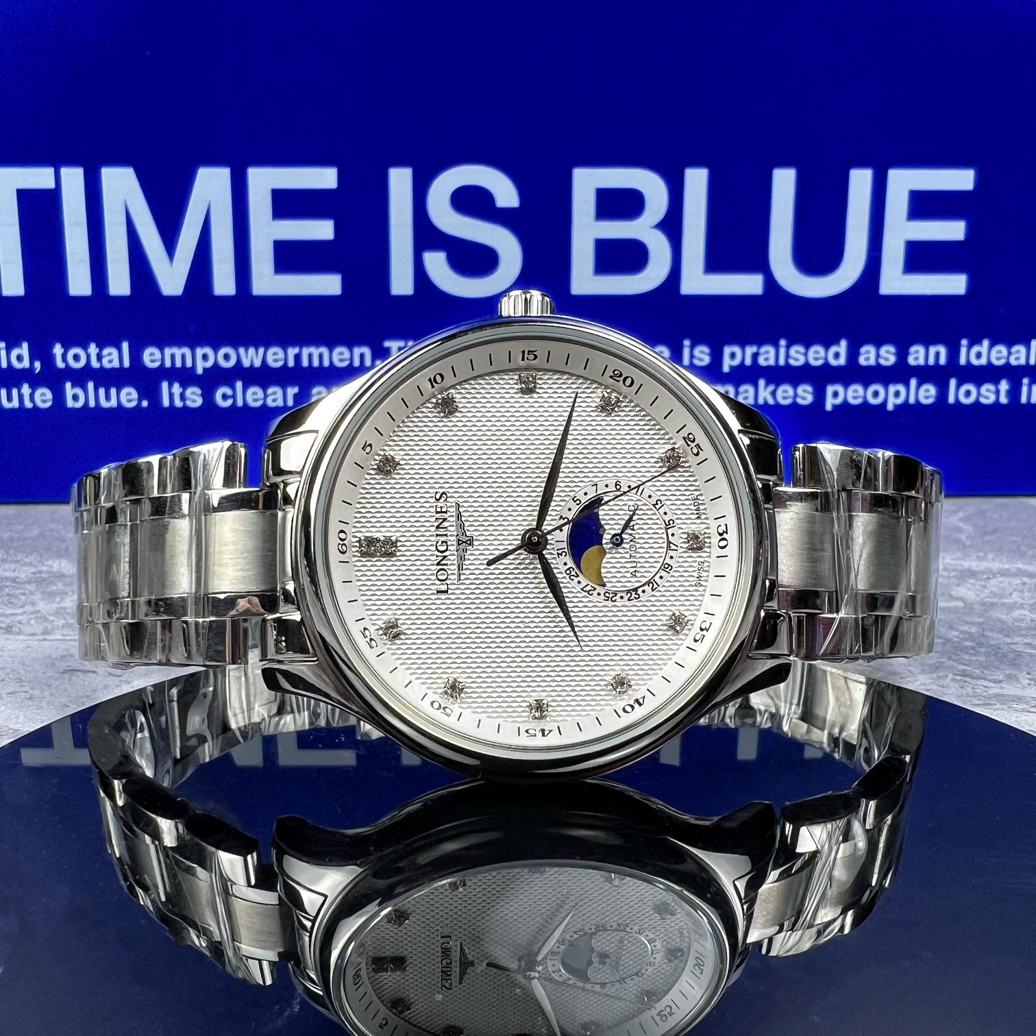 Longines Uurwerken Horloge Blauw Mannen Japanese Movement