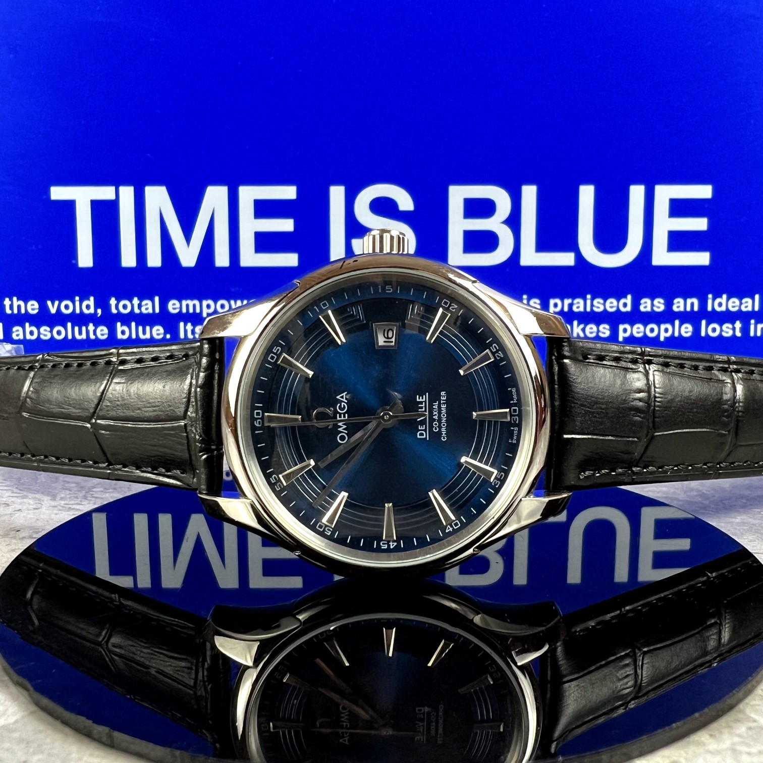 OMEGA Uurwerken Horloge Blauw Staal Automatic Mechanical Movement