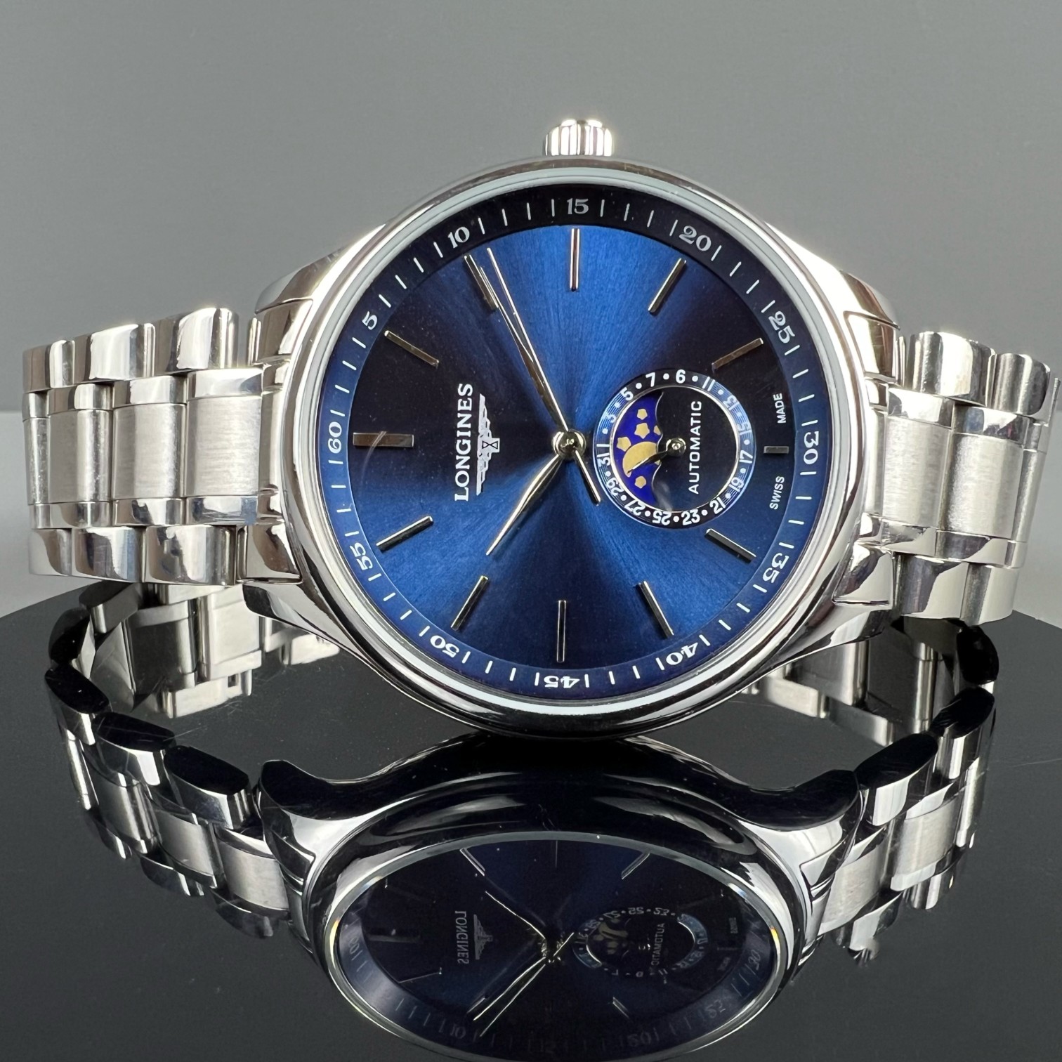 Longines Uurwerken Horloge Blauw Mannen Automatic Mechanical Movement