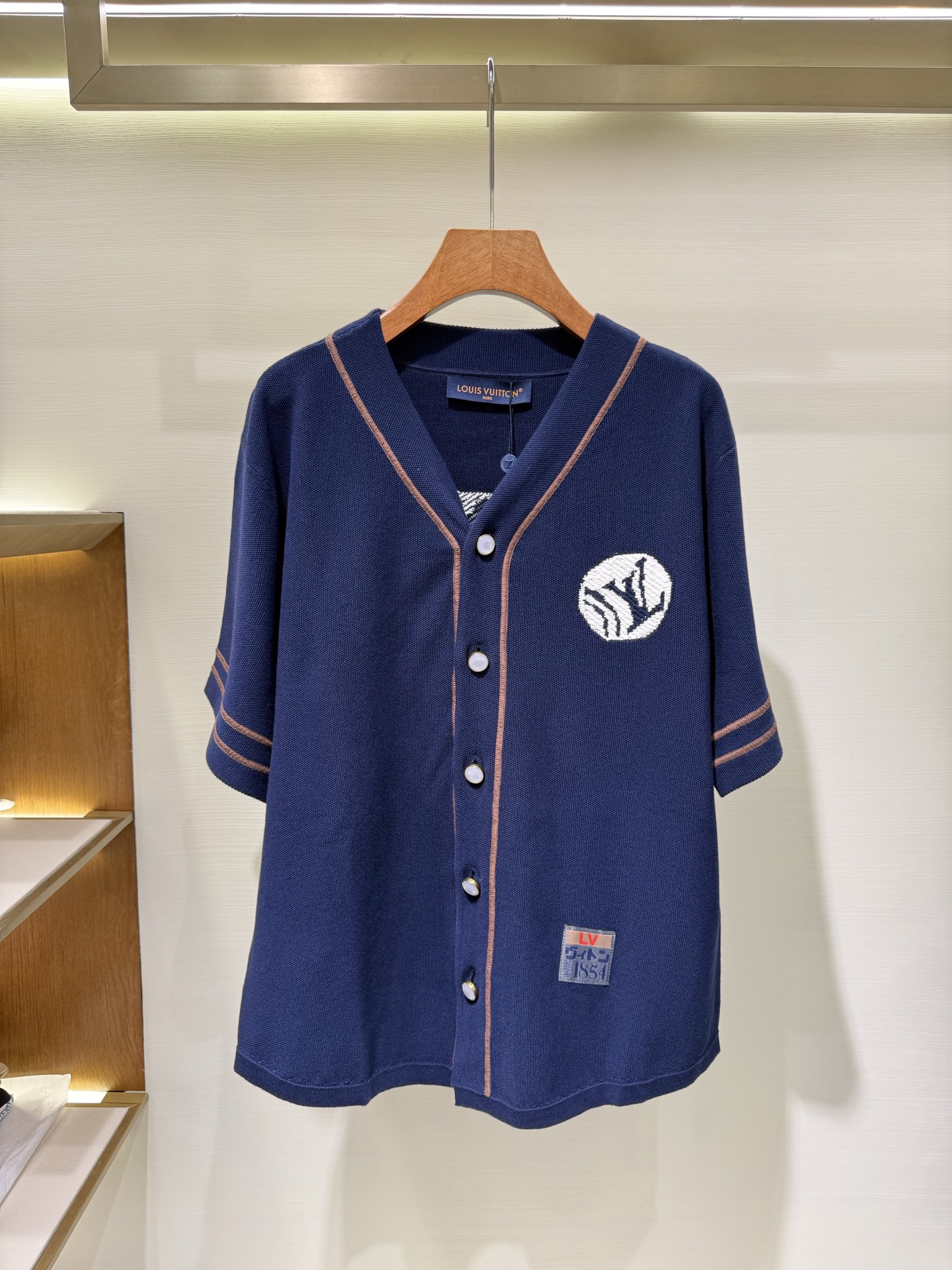 Lv Polka Dots 2025 Japan 100% S M L XL 2229093 Manica cortaCamicia Camicia