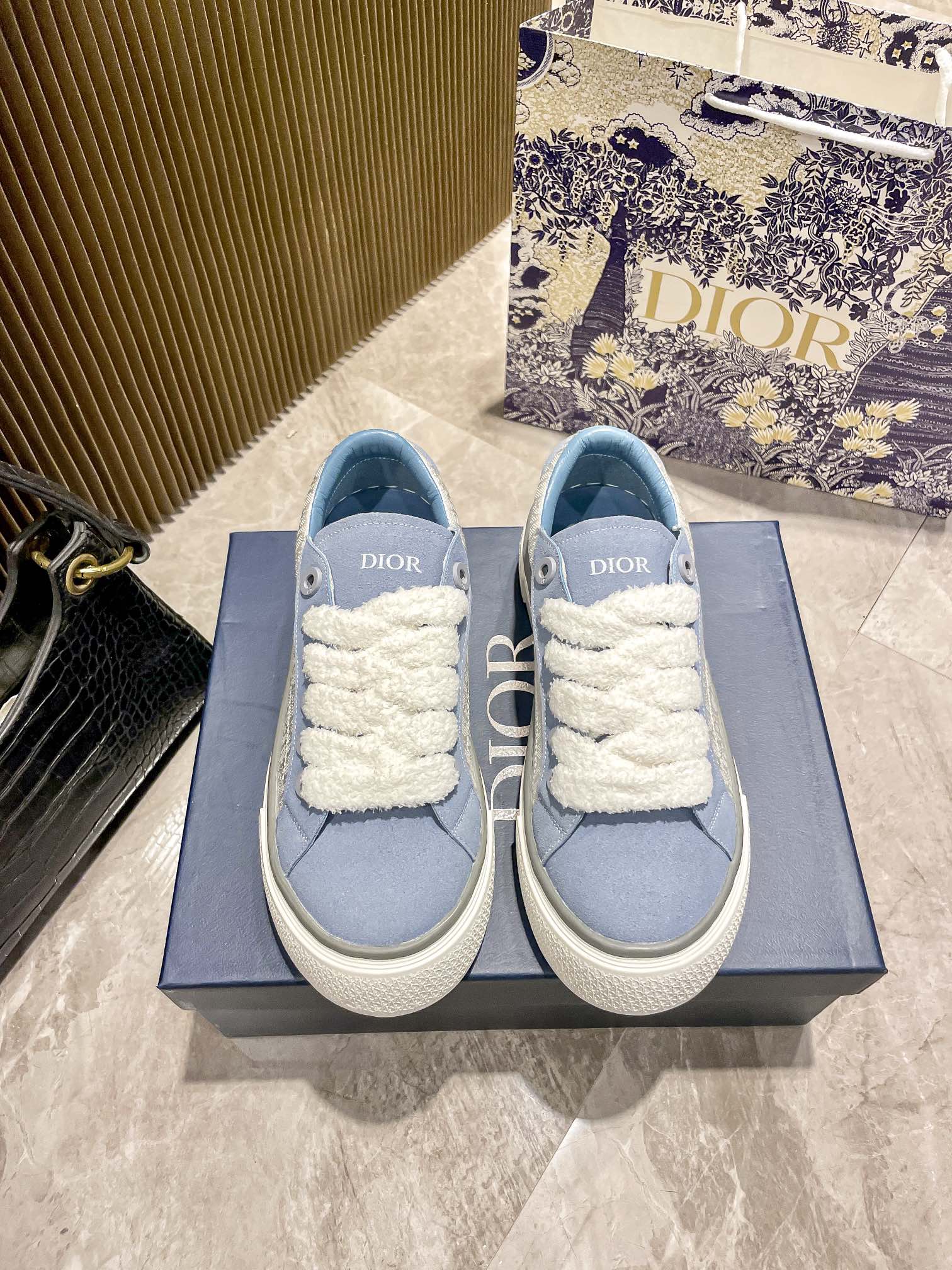 Dior Shoes Sneakers Sheepskin Sweatpants