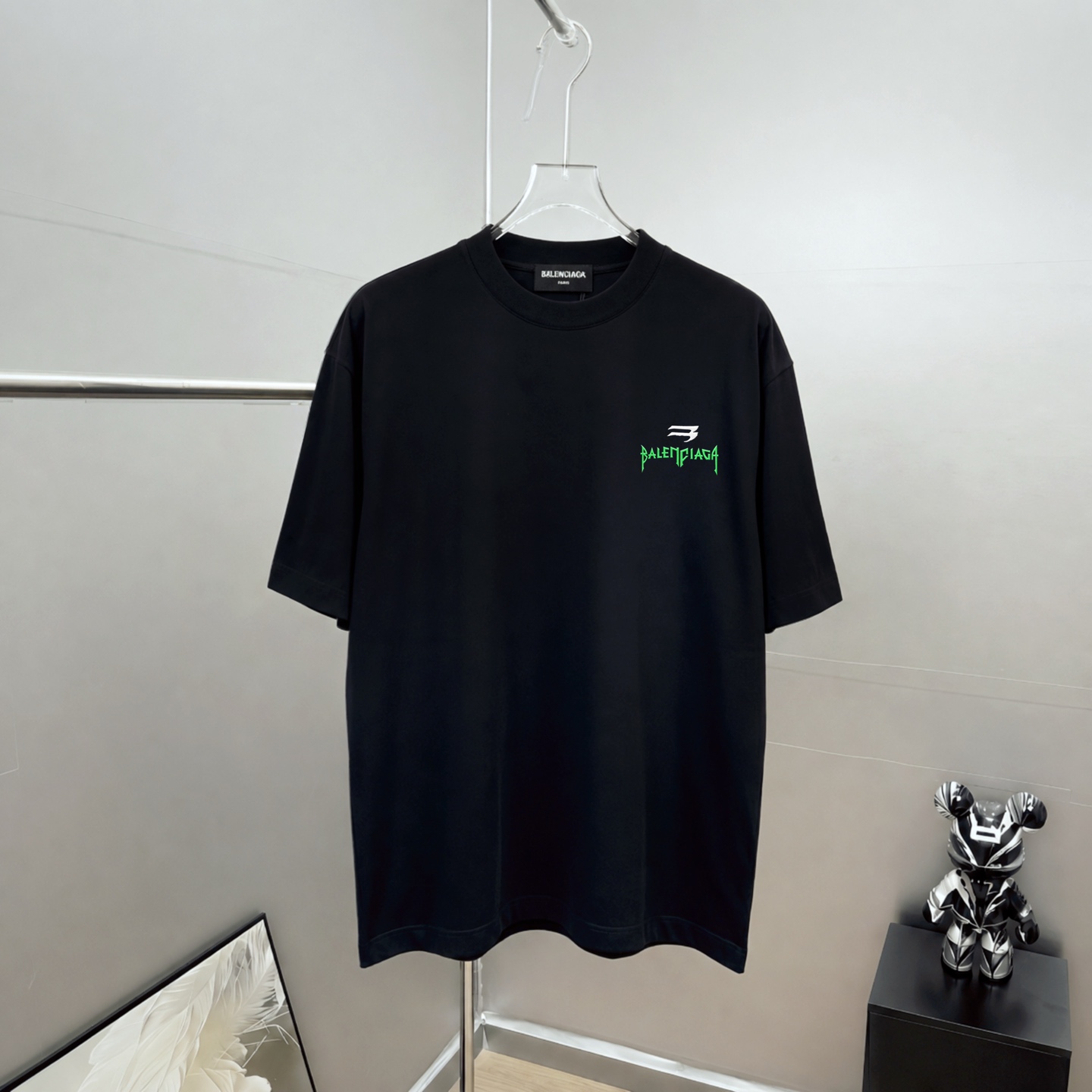 P85 BAL ~ Placa gruesa flocada delantera y trasera de París "Tejido de moneda diferencial" La camiseta antibacteriana d…