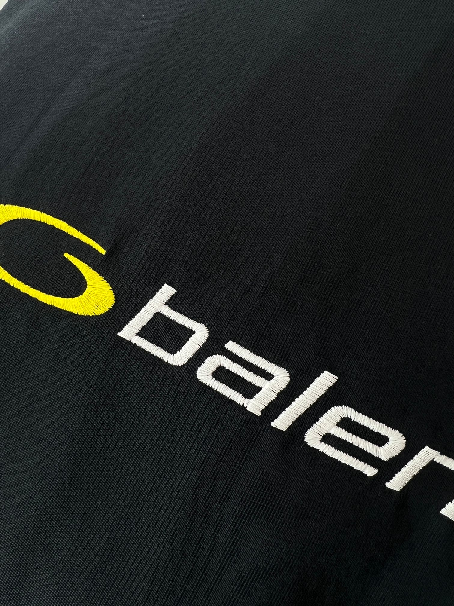  BLCG 2025ss Tracksuit Logo灰蓝色和黄色干爽平纹针织廓形T恤 干爽平纹针织面料