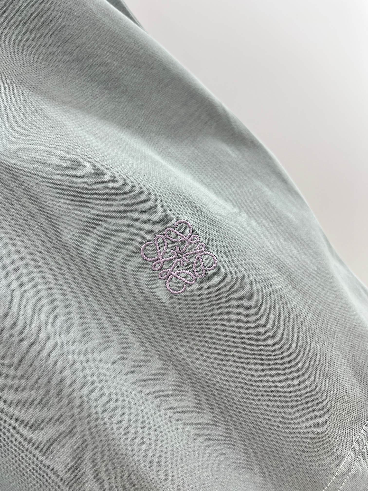 LW拼色刺绣 T 恤 | 把高级感穿在身上 浅蓝主调清新柔和，暗藏的拼色设计（领口、袖口等细节处），不动