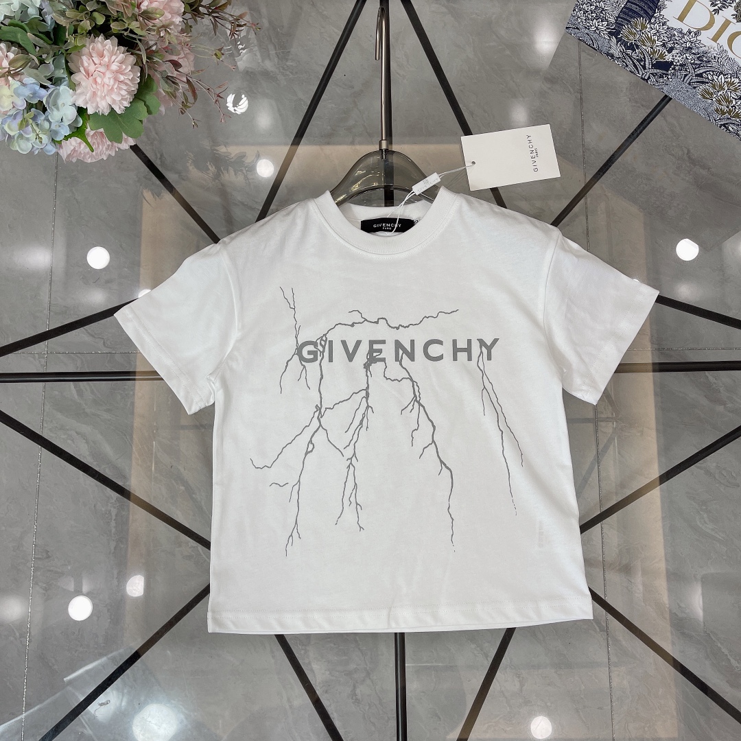 To, co najlepsze
 Givenchy Odzież T-Shirt Czarny Biały Drukowanie Bawełna Krótki rękaw