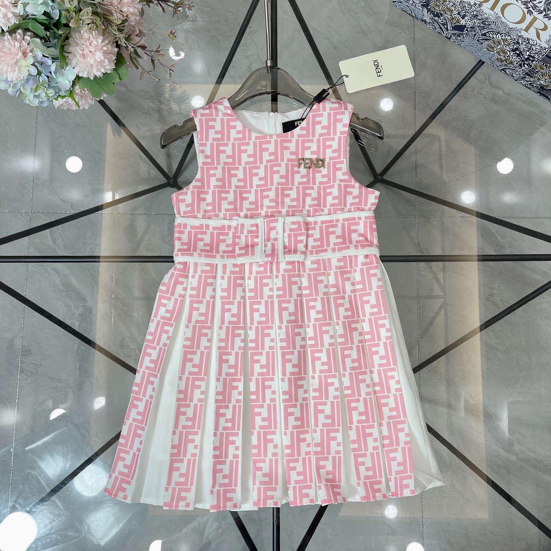 Fendi Odzież Spódnice Brązowy Różowy Drukowanie Fashion