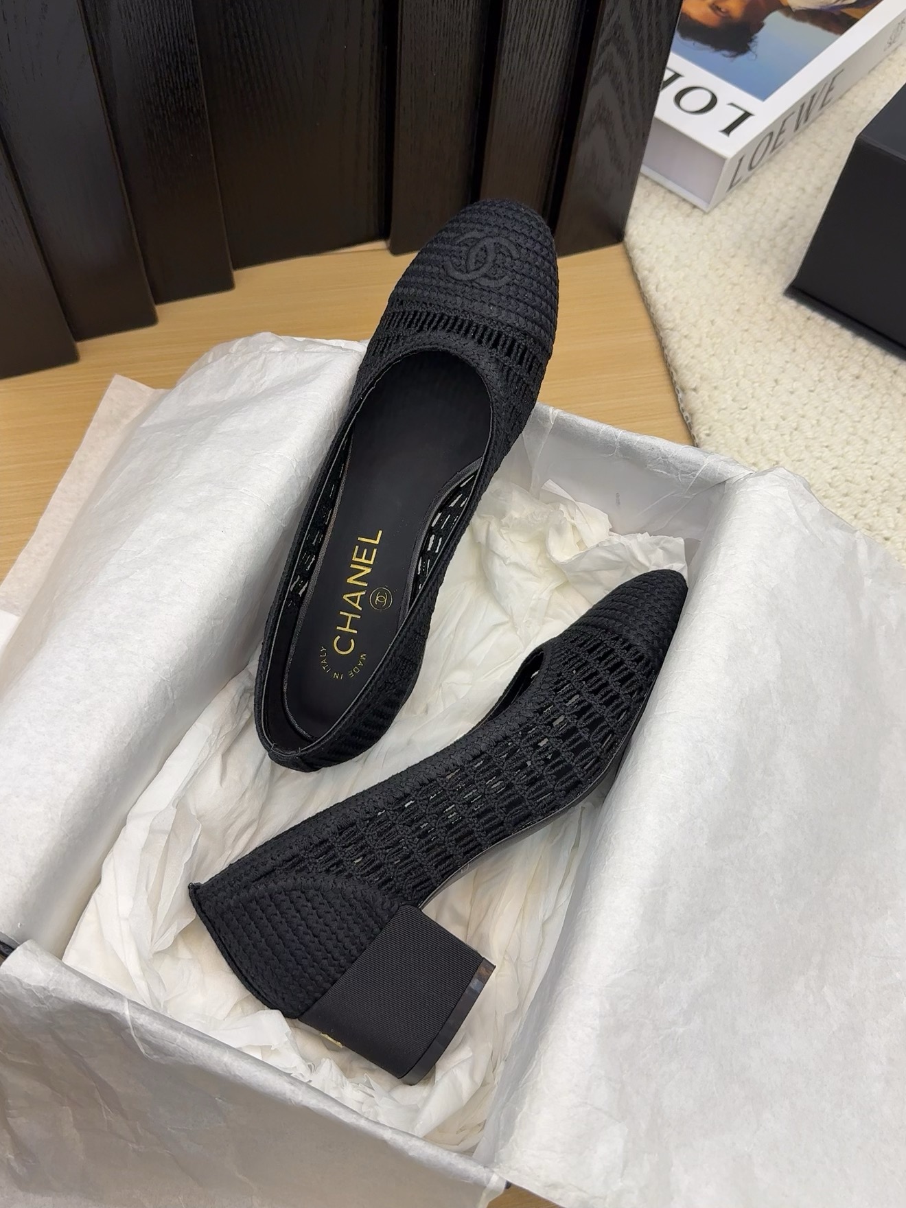 Chanel 25p Woven Ballet Pumps with Block Heel - Elegant & Comfortable 6 i1742387849 6703 6