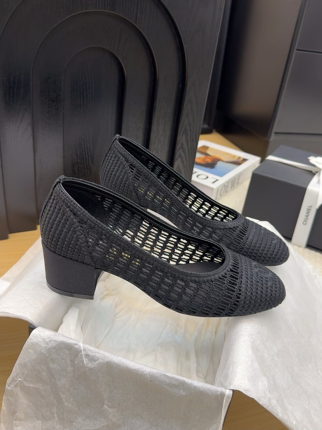 Chanel 25p Woven Ballet Pumps with Block Heel - Elegant & Comfortable 7 i1742387849 9505 5