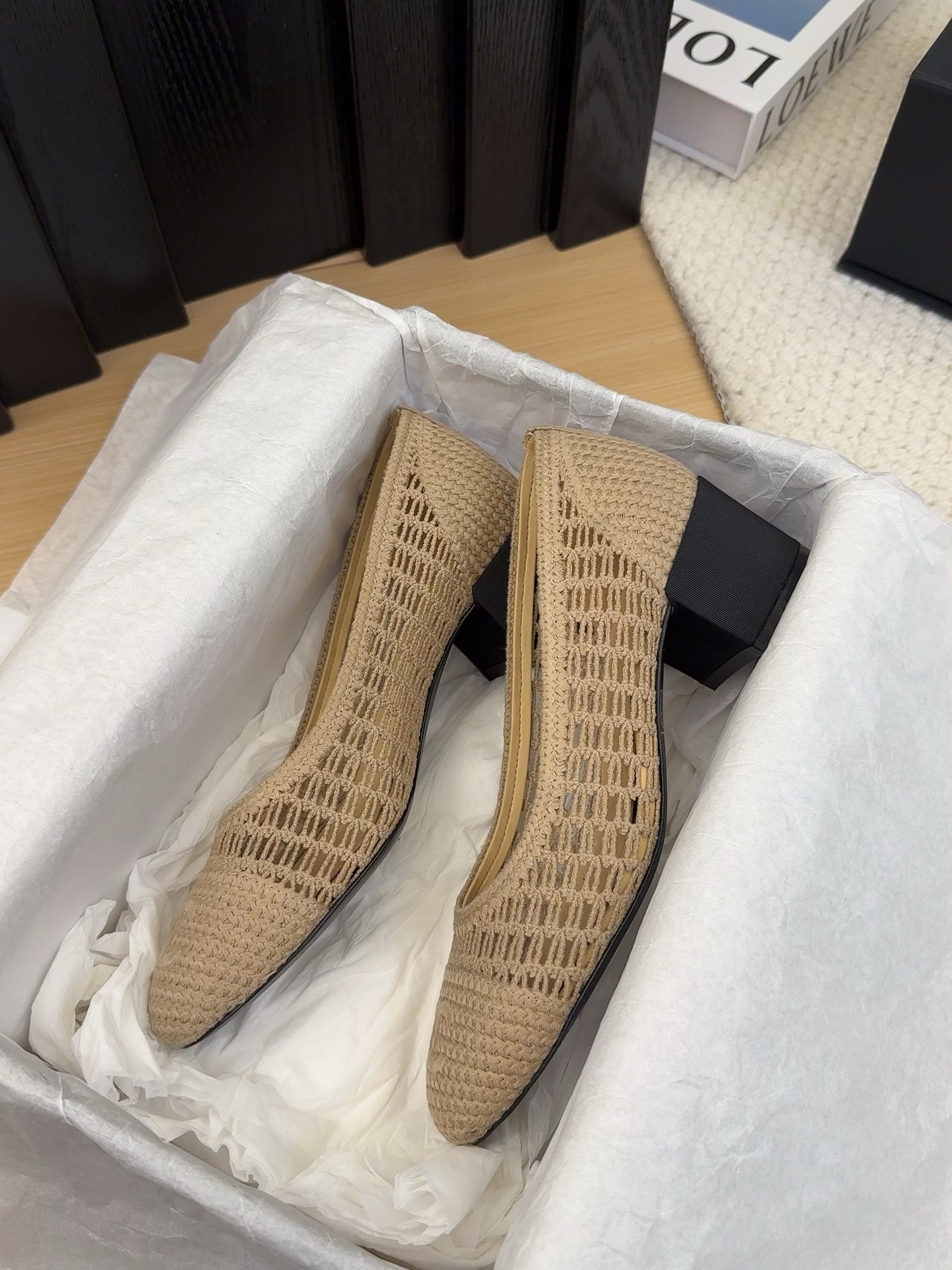 Chanel 25P Woven Ballet Shoes with Block Heel - Elegant and Chill Summer Style 6 i1742388006 3983 0