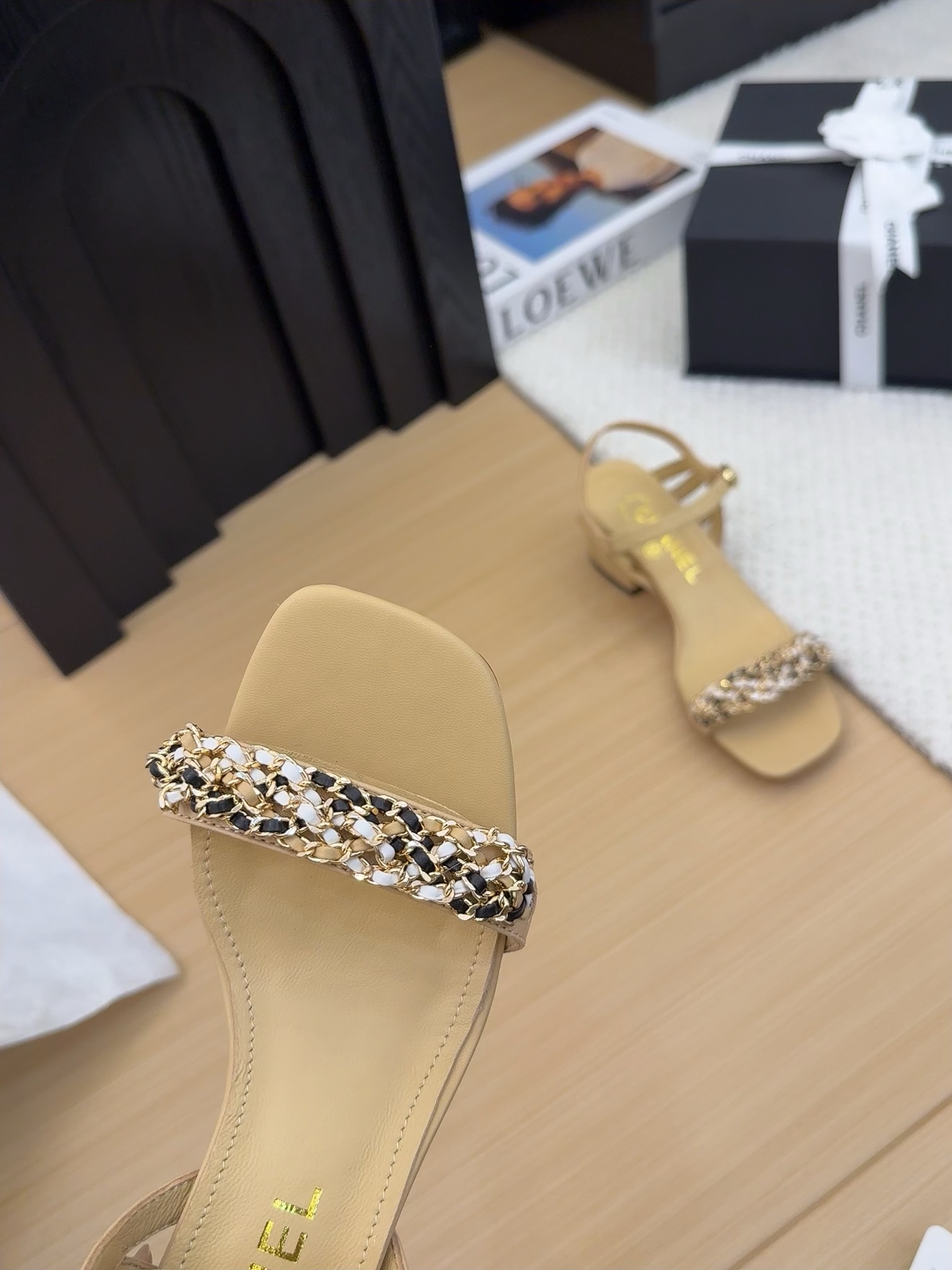 Elegant Women's Heeled Sandals with Chain Detail - Premium Leather Sandals 7 i1742488014 4038 7